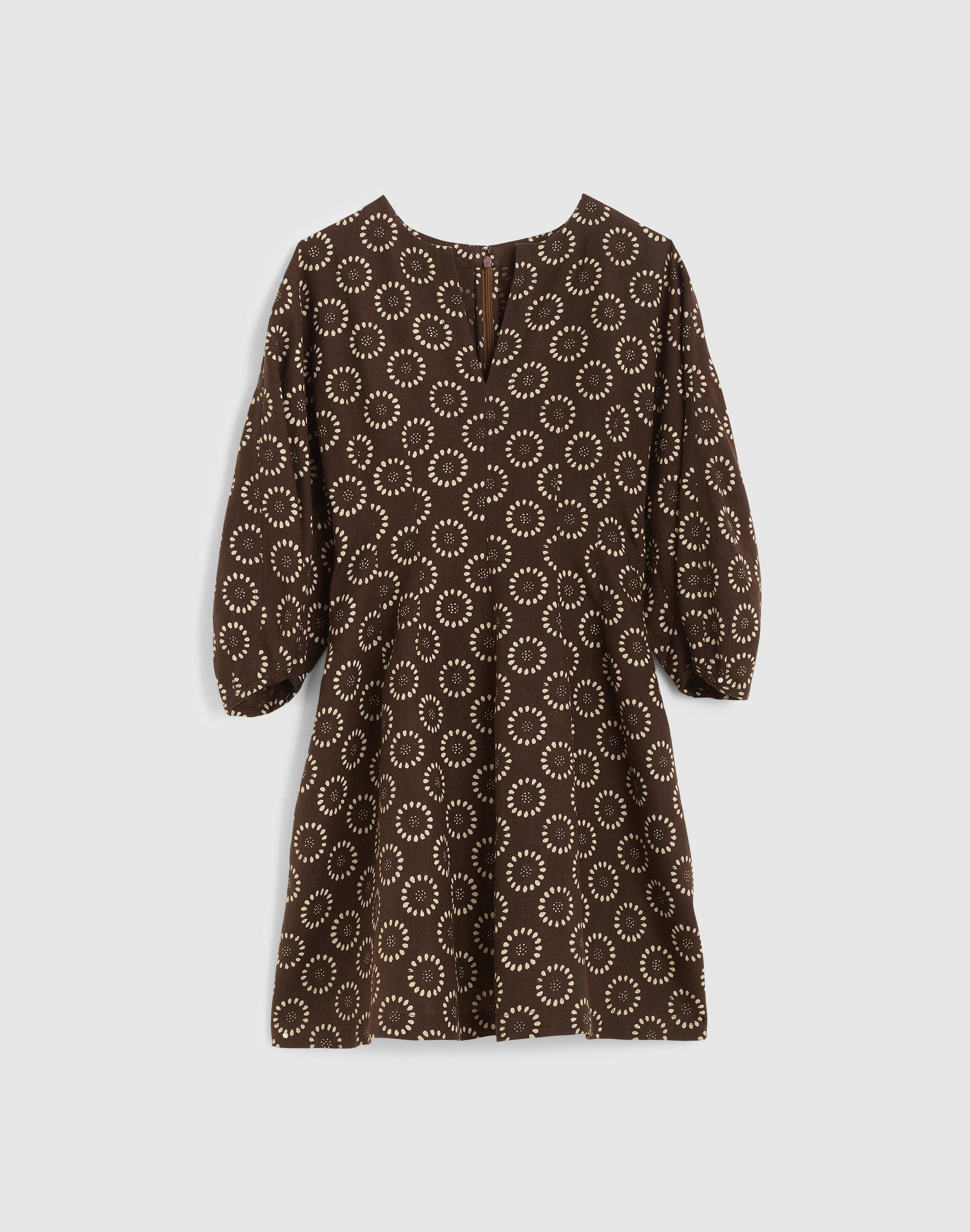 Madewell Splitneck Mini Dress Dark Brown