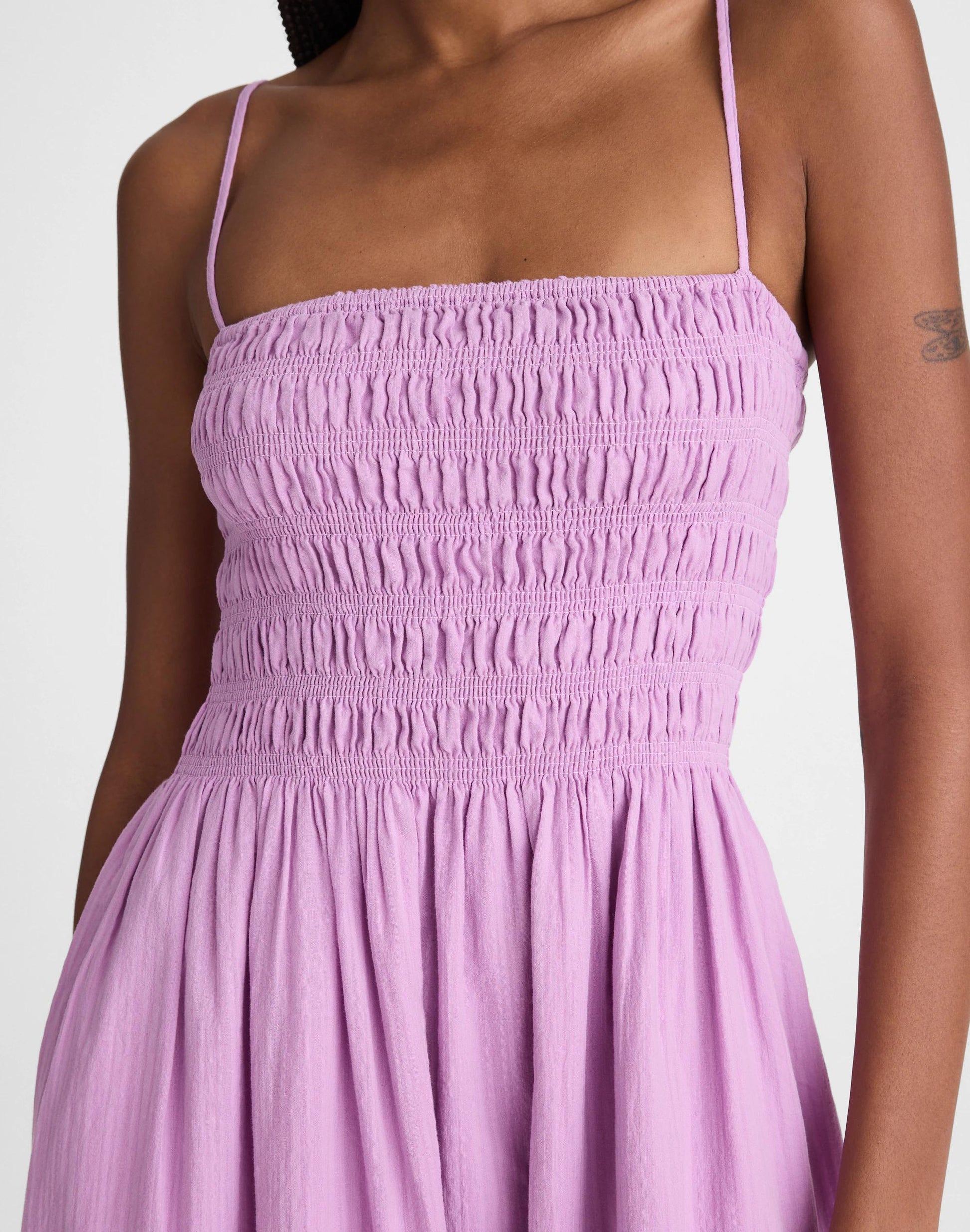 Madewell The Peyton Midi Dress Warm Wisteria