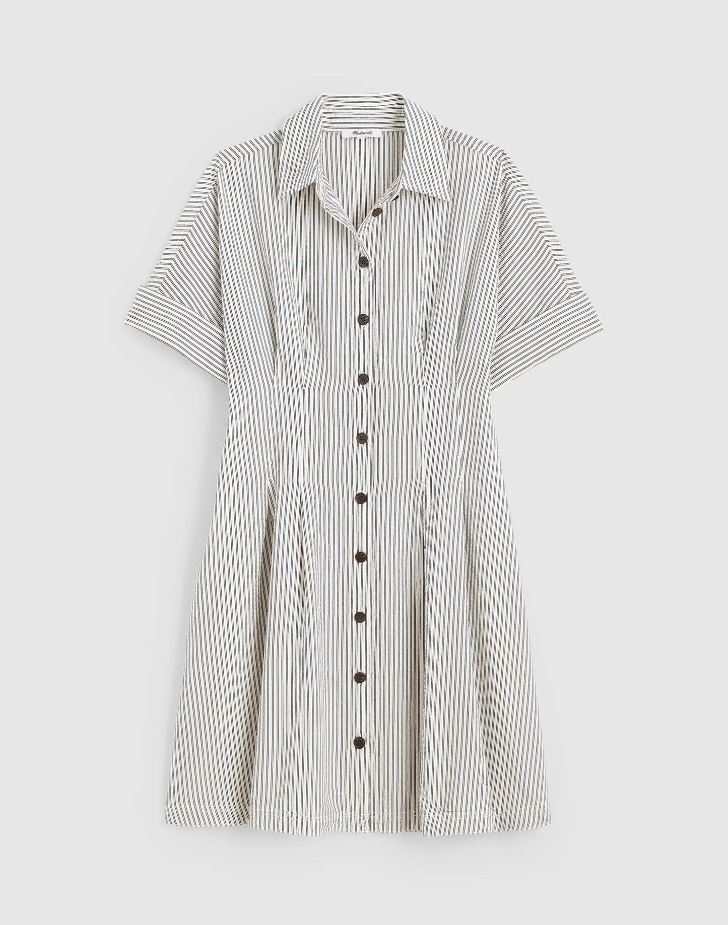 Madewell The Perry Mini Shirtdress Black Vintage Ivory Yarndye