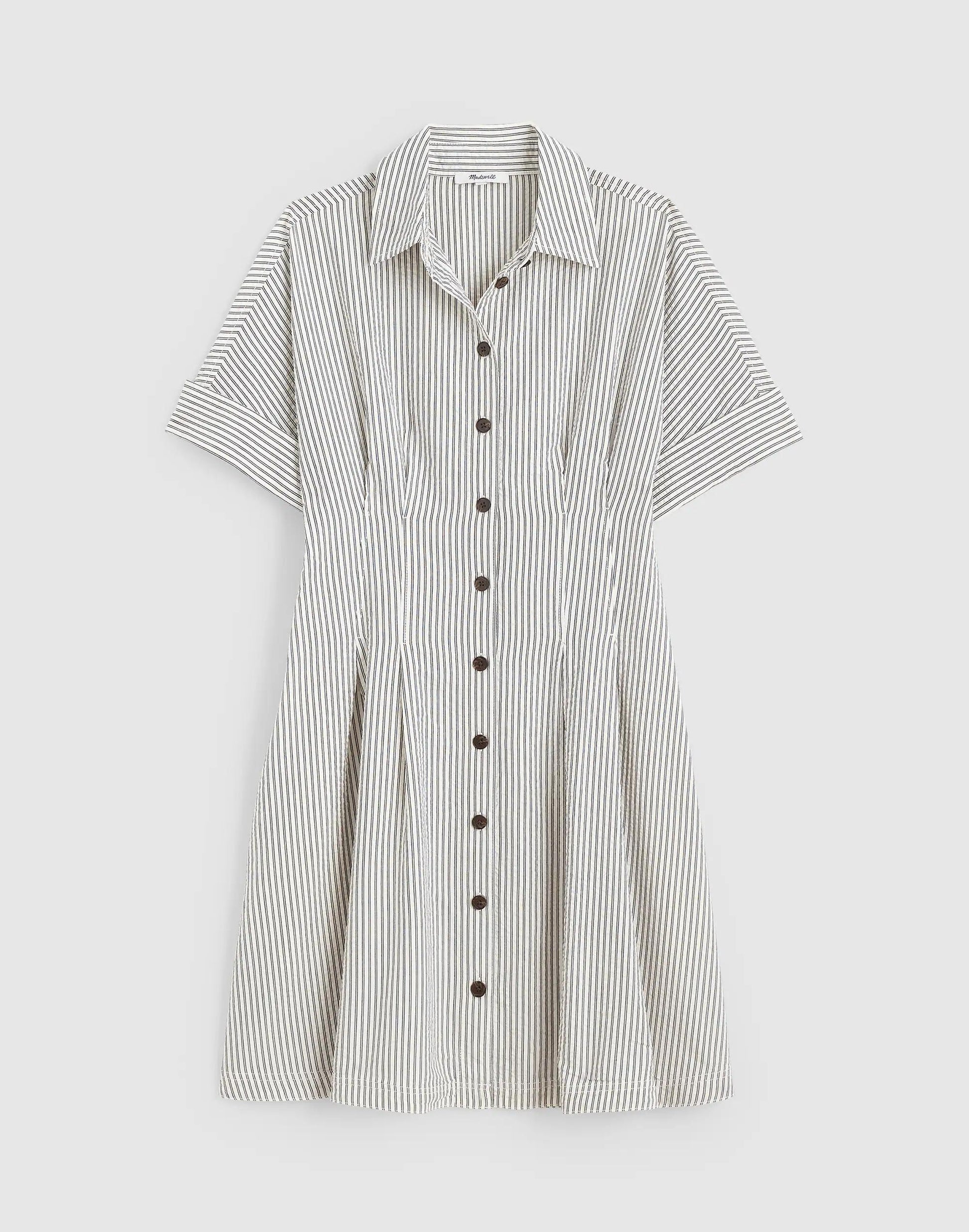 Madewell The Perry Mini Shirtdress Black Vintage Ivory Yarndye