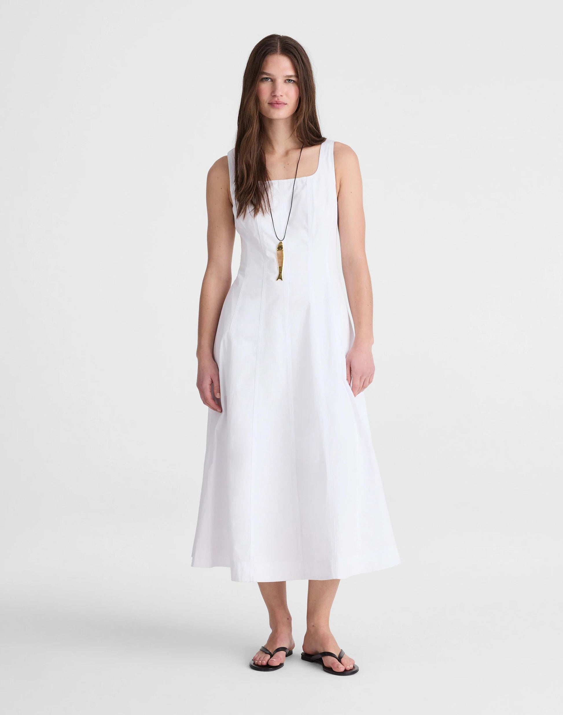 Madewell The Rylee Midi Dress White