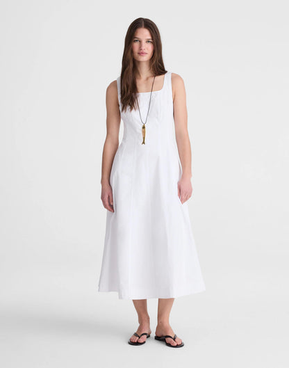 Madewell The Rylee Midi Dress White