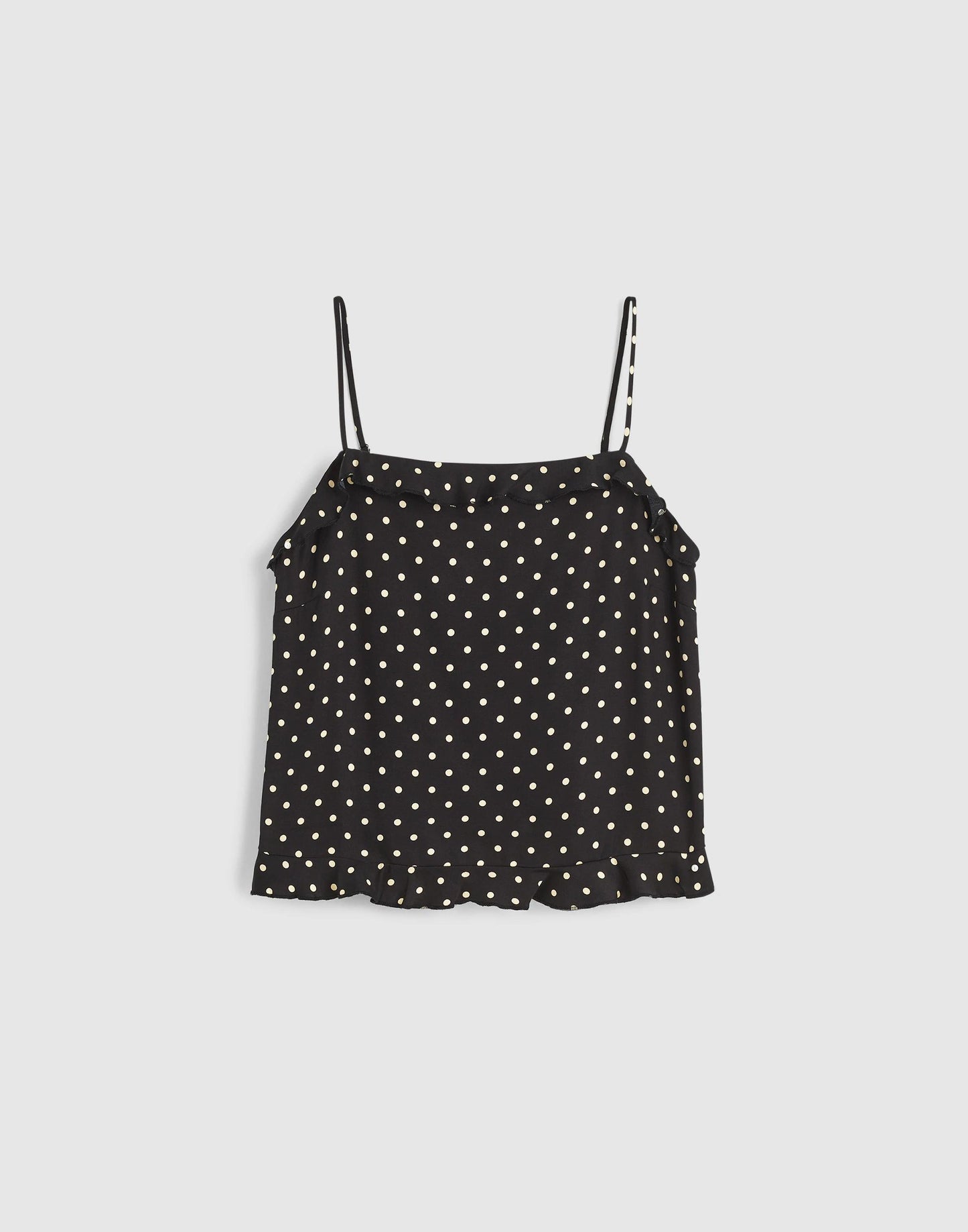 Madewell Ruffled Cami Top Jet Black