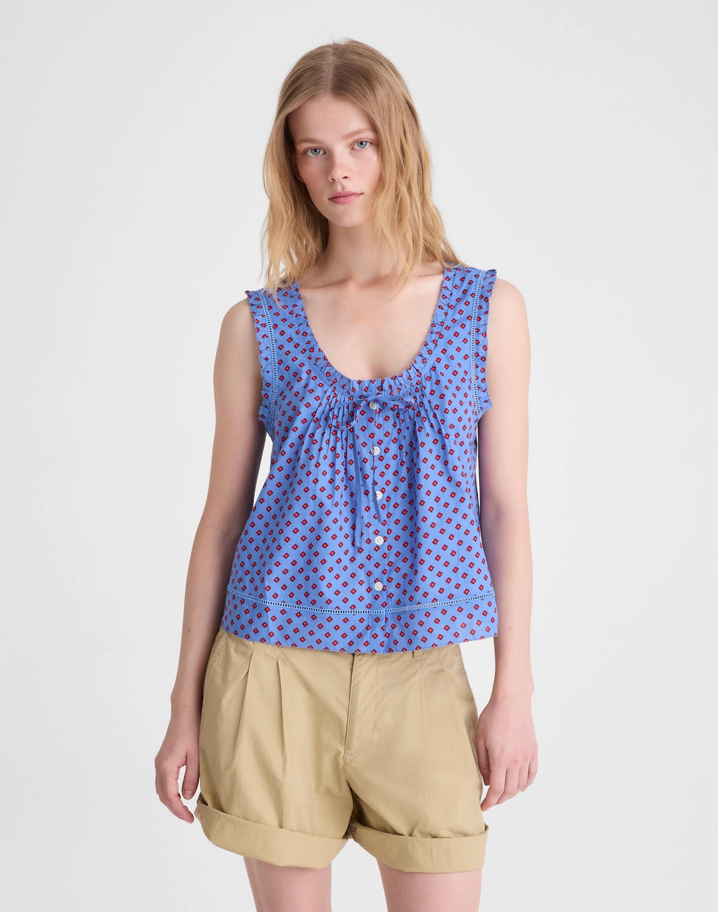 Madewell The Leah Top Calm Blue