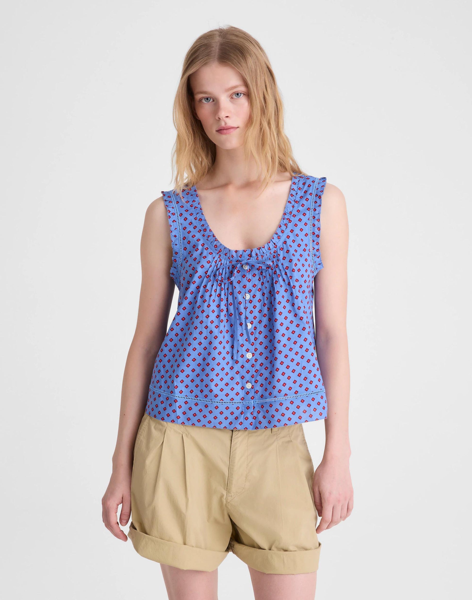 Madewell The Leah Top Calm Blue