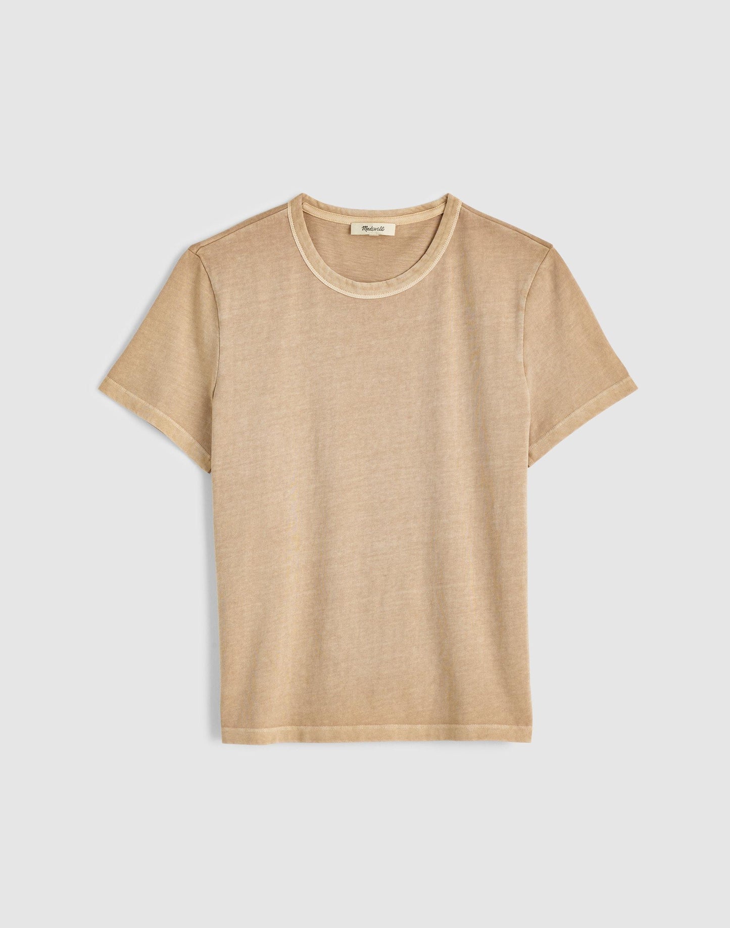 Madewell The Perfect Crewneck Tee in Allday Jersey Studio Beige