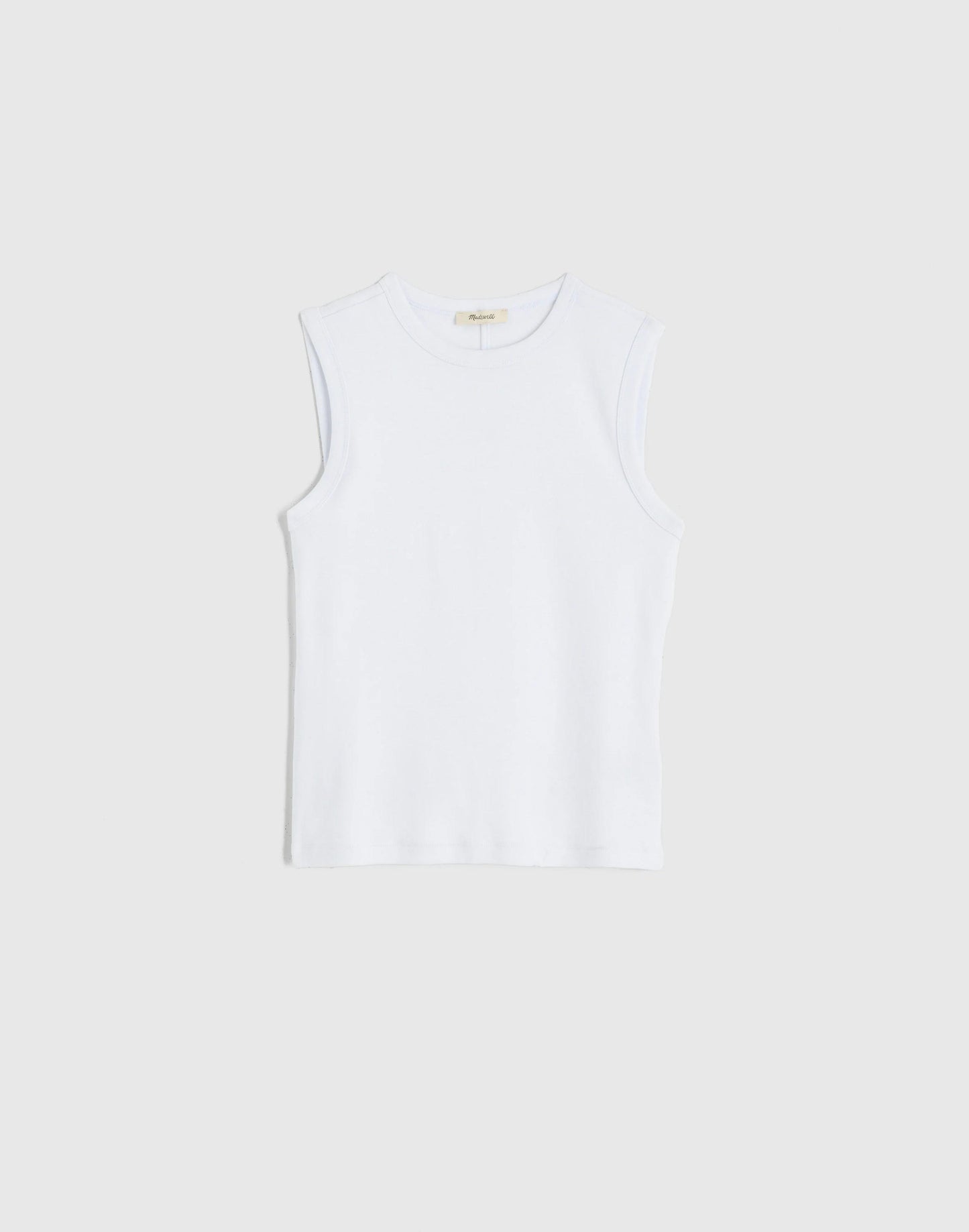 Madewell The '90s Shell Tank in Compact Cotton White
