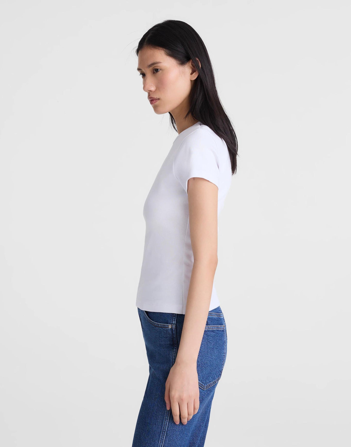 Madewell The '90s Crewneck Tee in Compact Cotton White