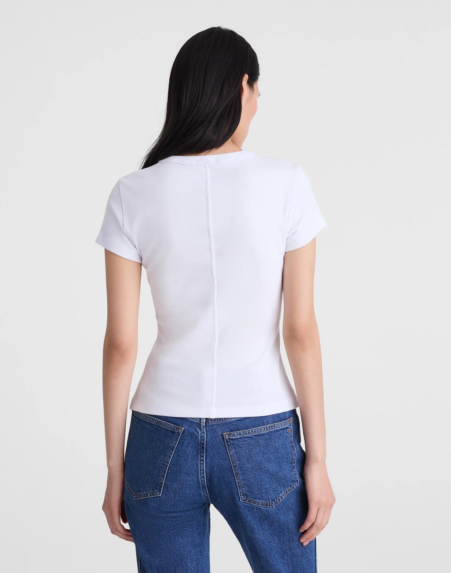 Madewell The '90s Crewneck Tee in Compact Cotton White