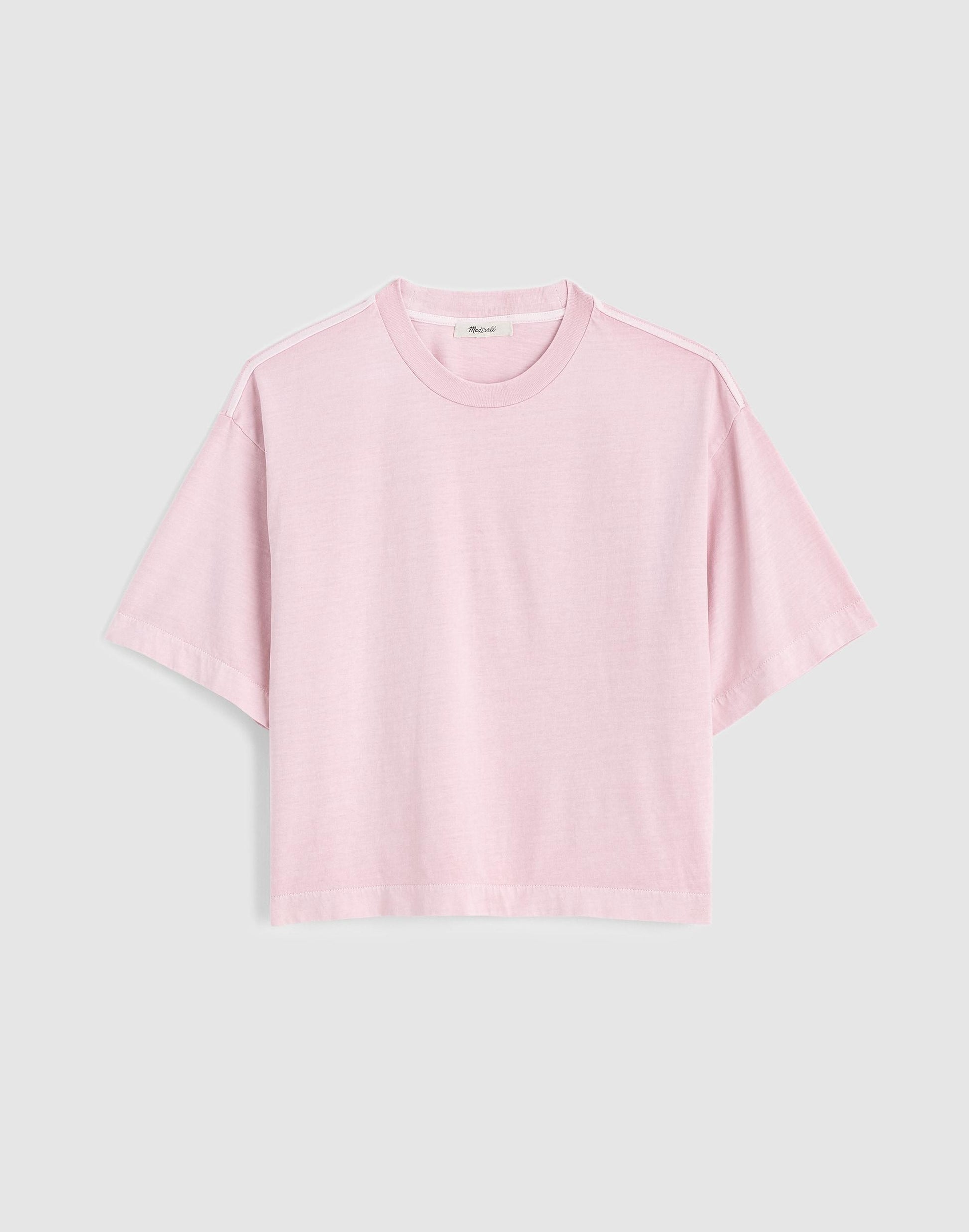 Madewell Madewell x Shopbop Boxy Crop Tee in Allday Jersey Dreamy Pink