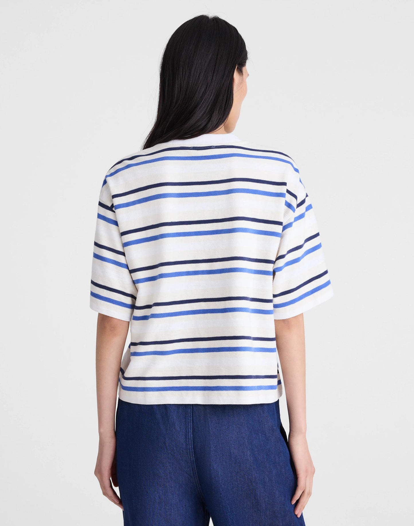 Madewell The Easy Crewneck Short-Sleeve Tee Variegated Slub Stripe