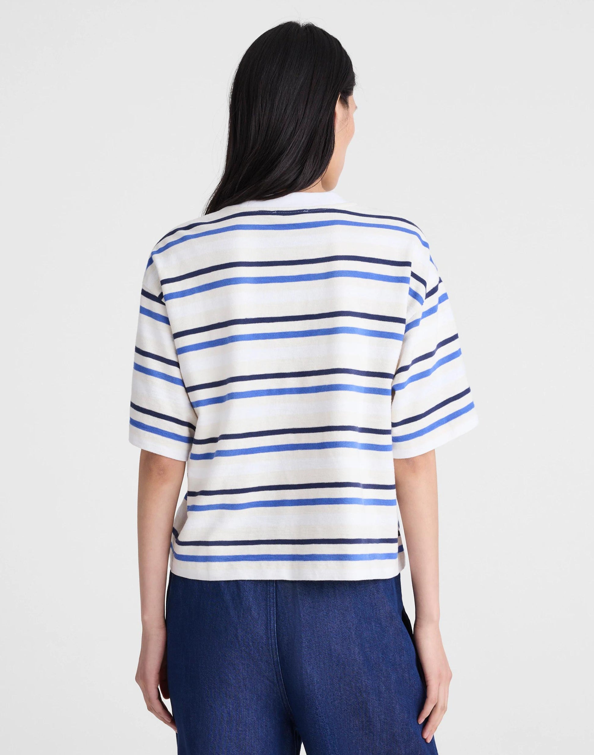 Madewell The Easy Crewneck Short-Sleeve Tee Variegated Slub Stripe