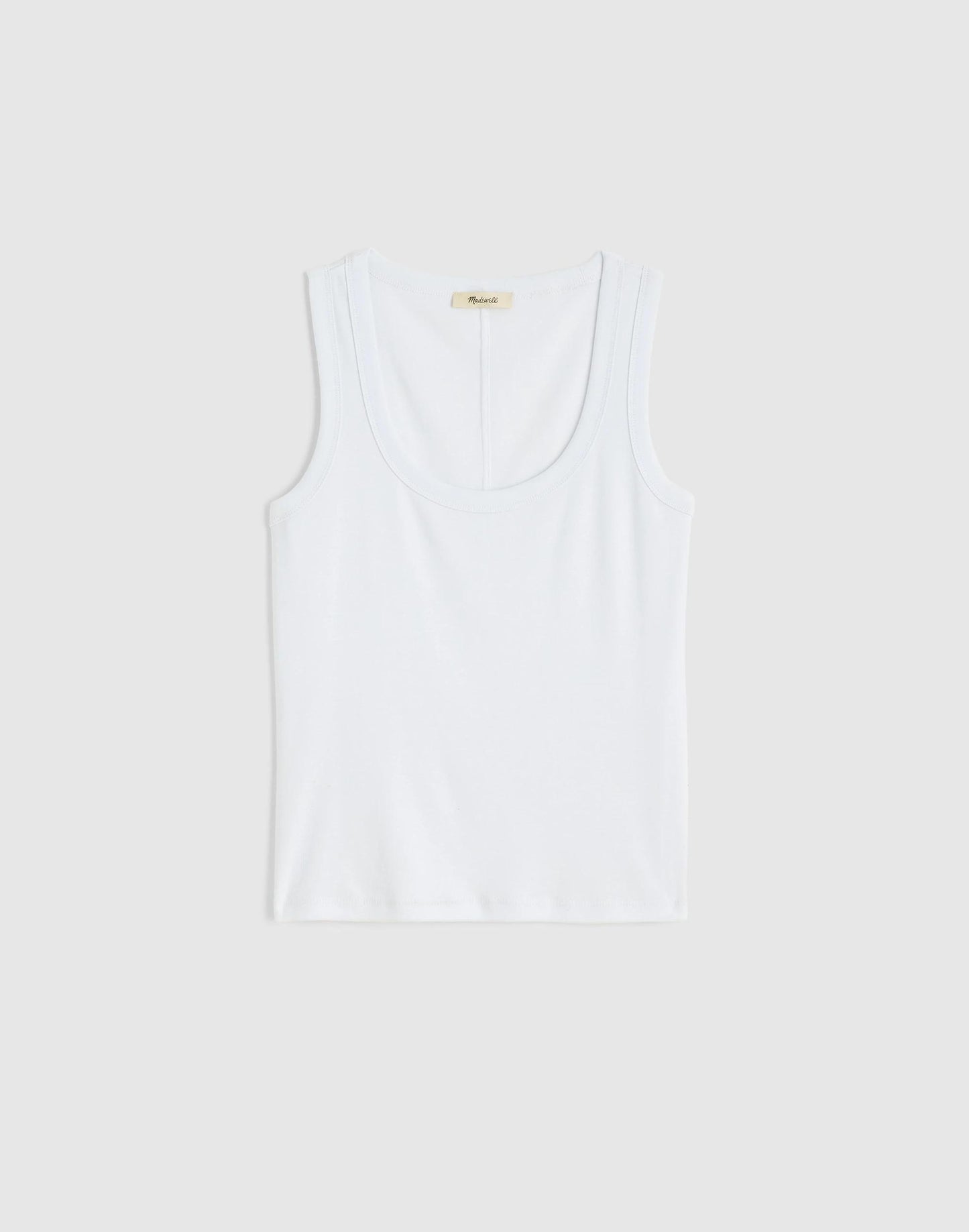 Madewell The '90s Scoopneck Tank in Compact Cotton White