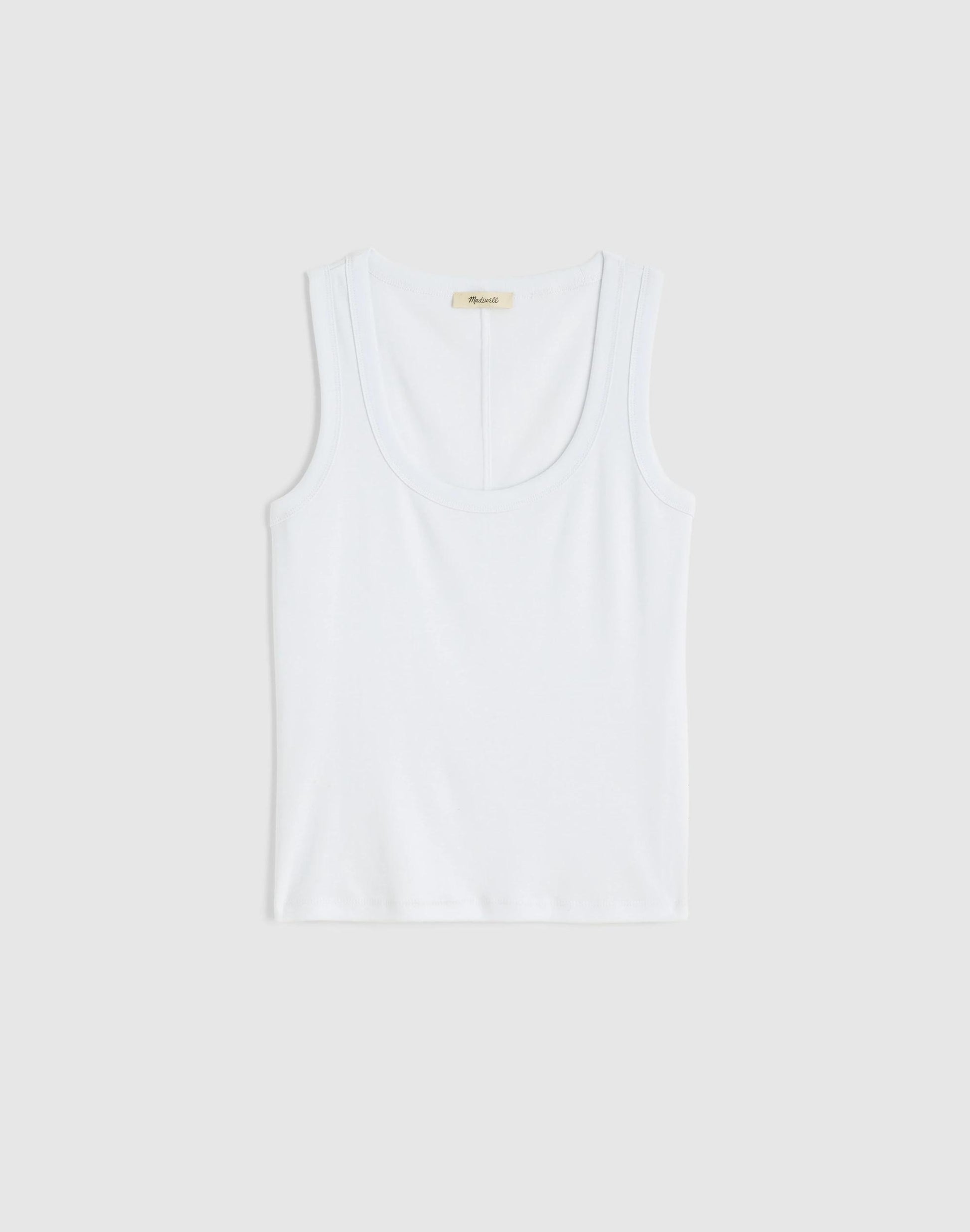 Madewell The '90s Scoopneck Tank in Compact Cotton White