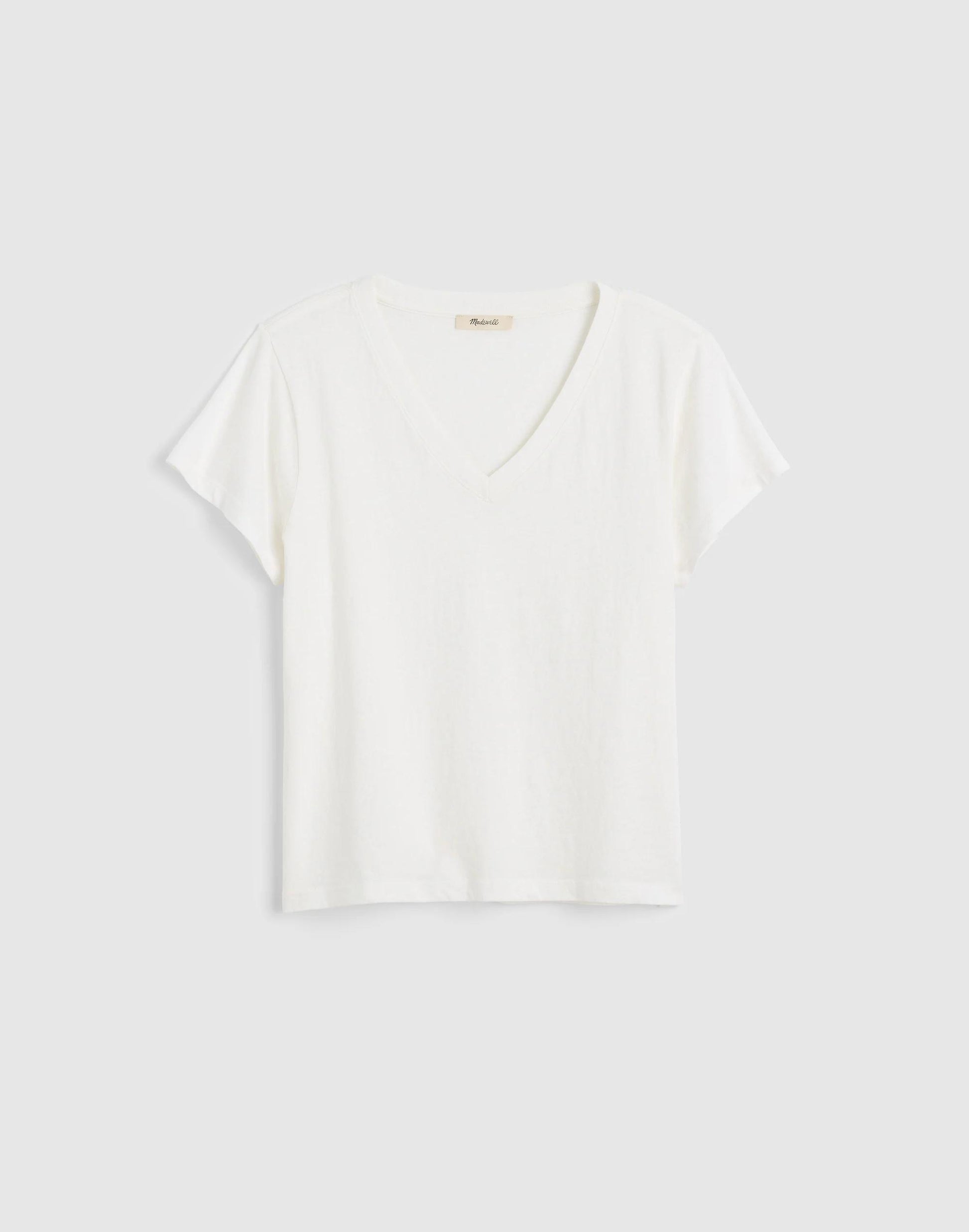 Madewell The Relaxed V-Neck Tee in Vintage Jersey White