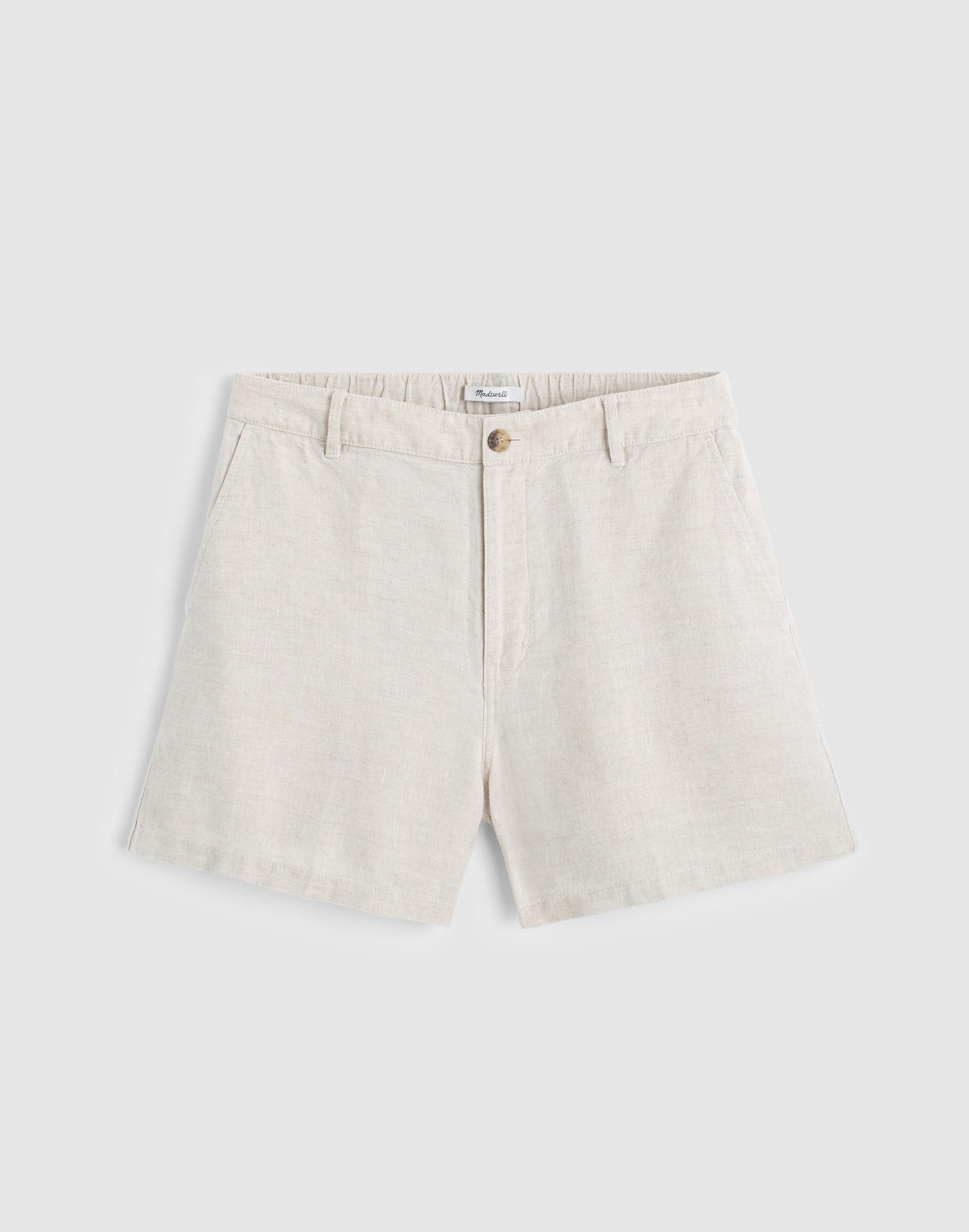 Madewell The Zoe Short in 100% Linen Oat