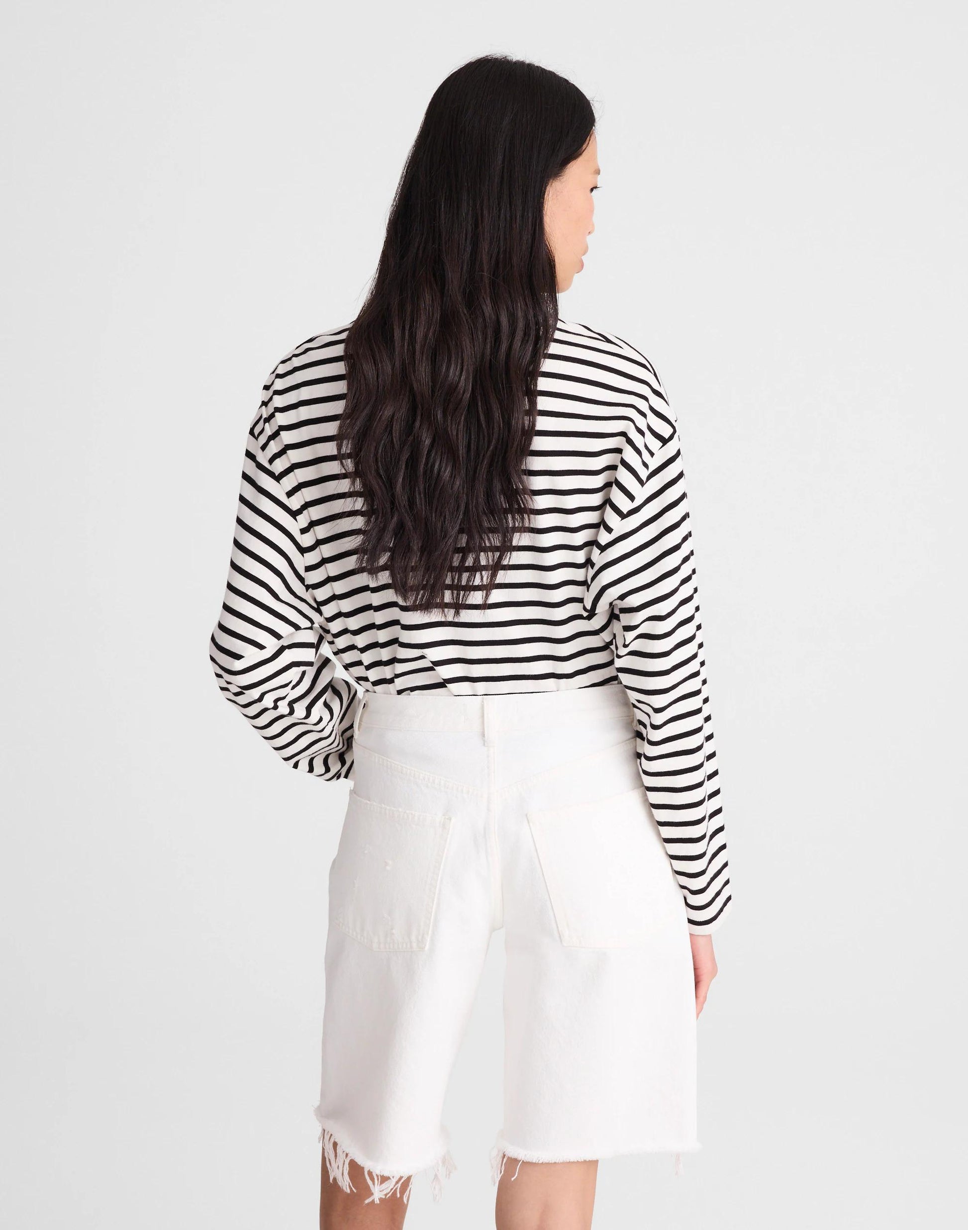 Madewell The Essex Long Baggy Short Tile White