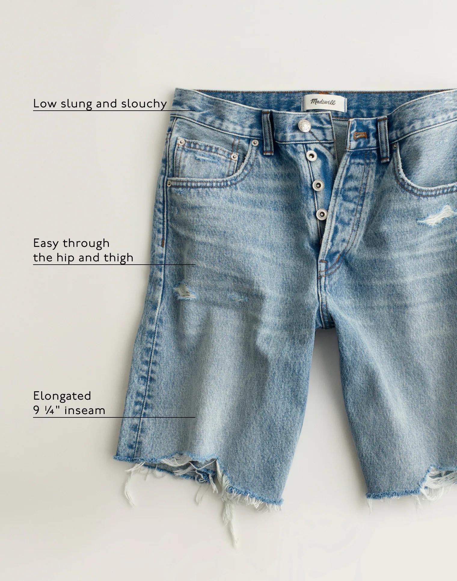 Madewell The Essex Long Baggy Short Tile White