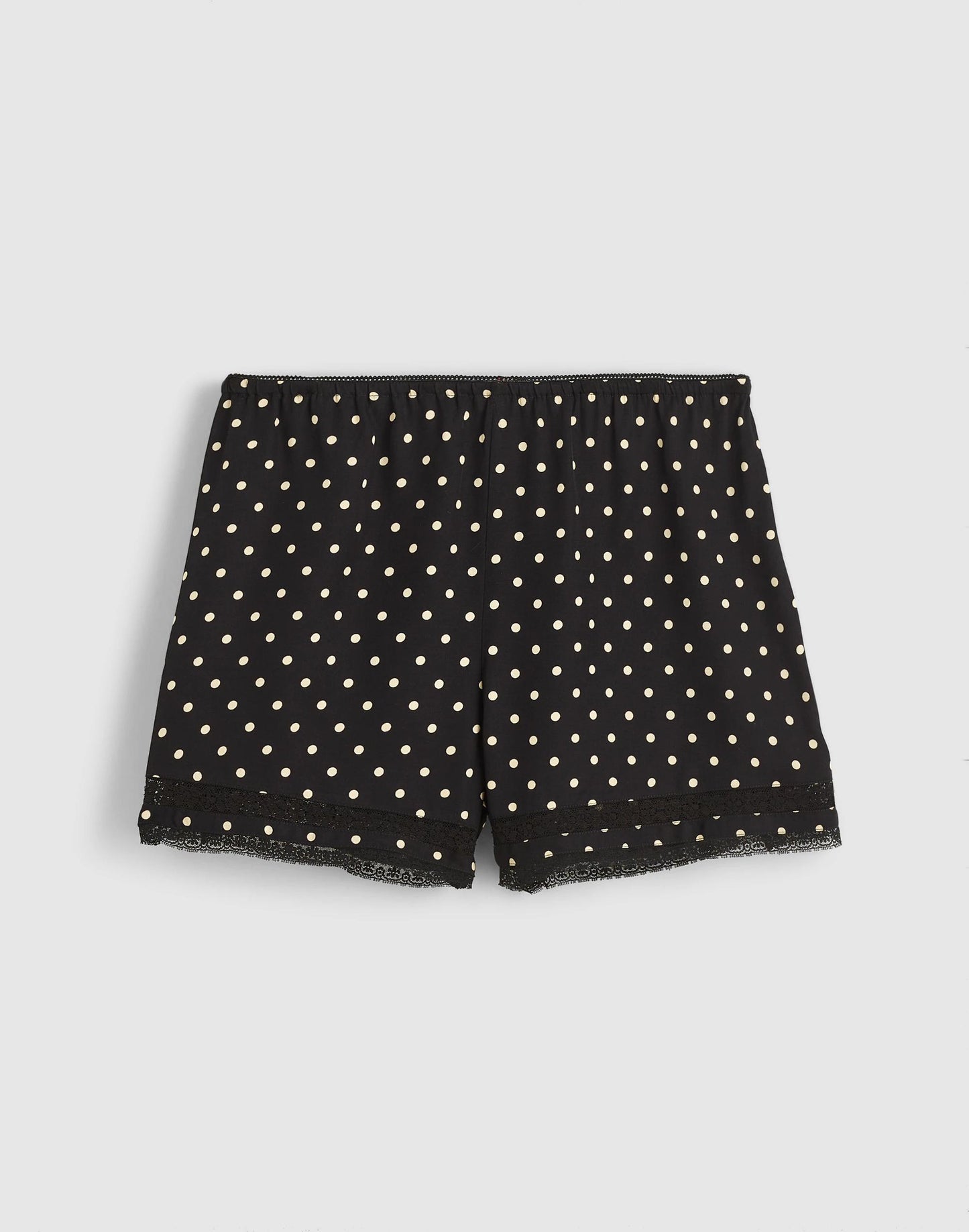 Madewell Lace-Trim Pull-On Shorts Jet Black