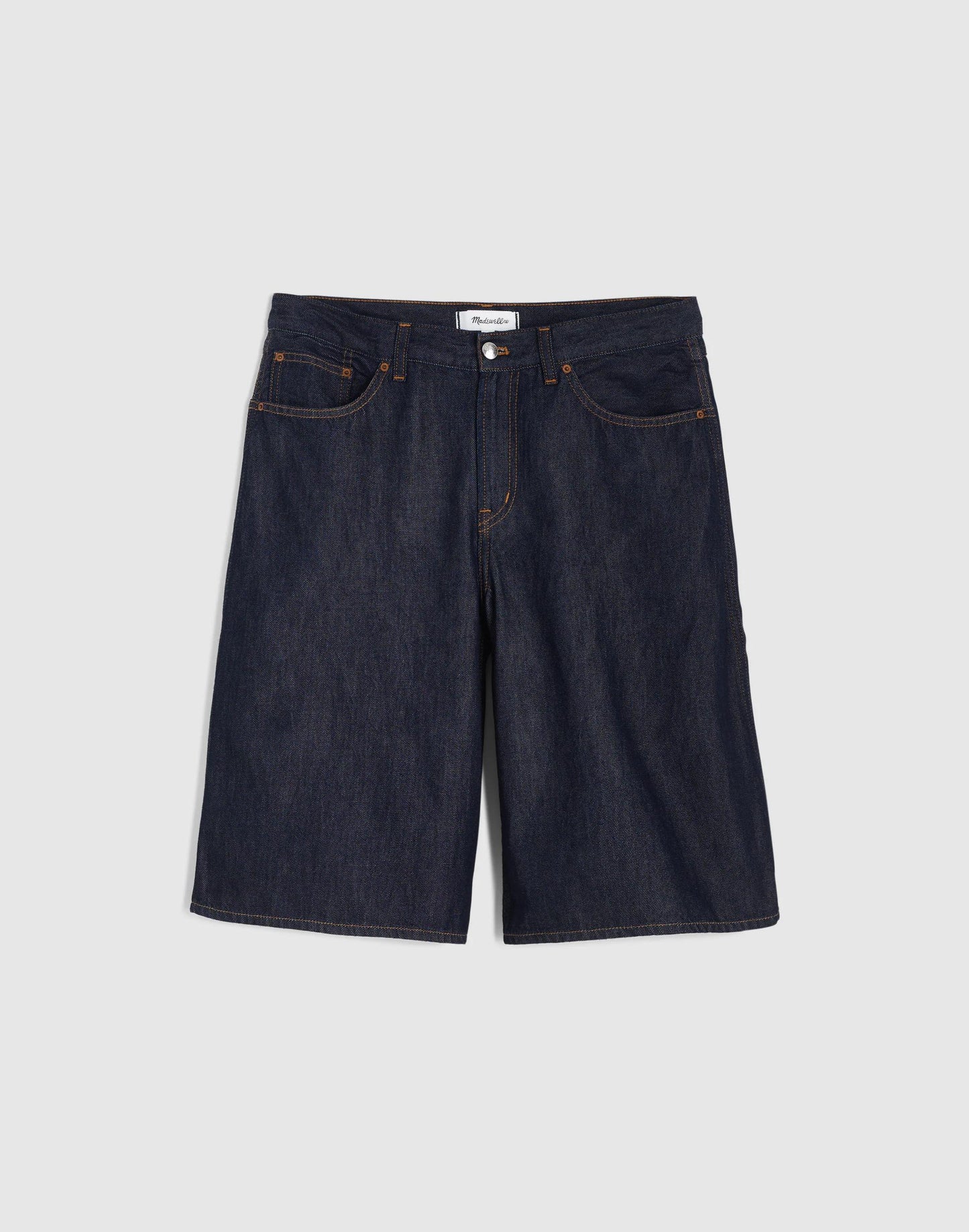 Madewell The V-Waist Bermuda Short in Airy Denim Rinse Wash
