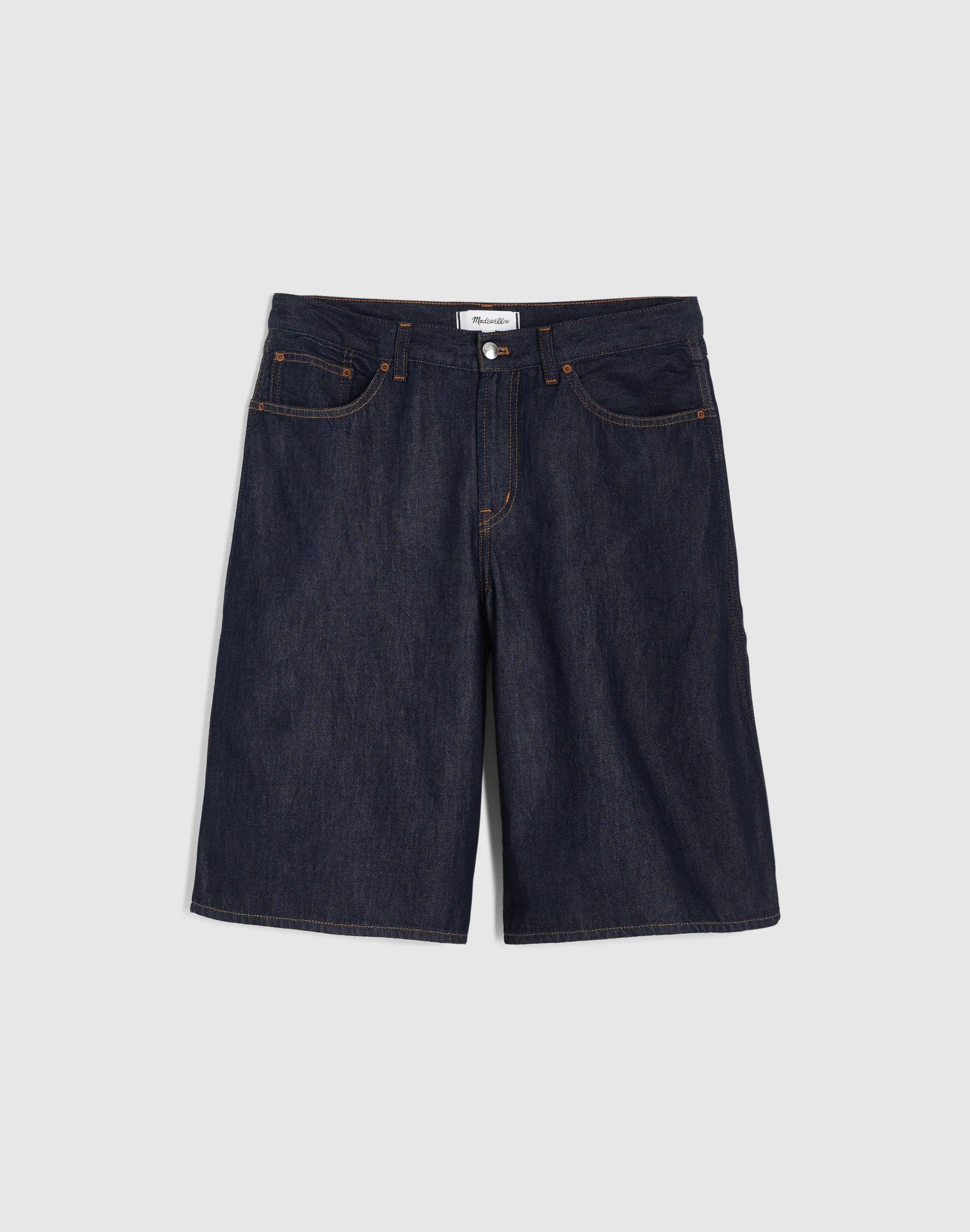 Madewell The V-Waist Bermuda Short in Airy Denim Rinse Wash