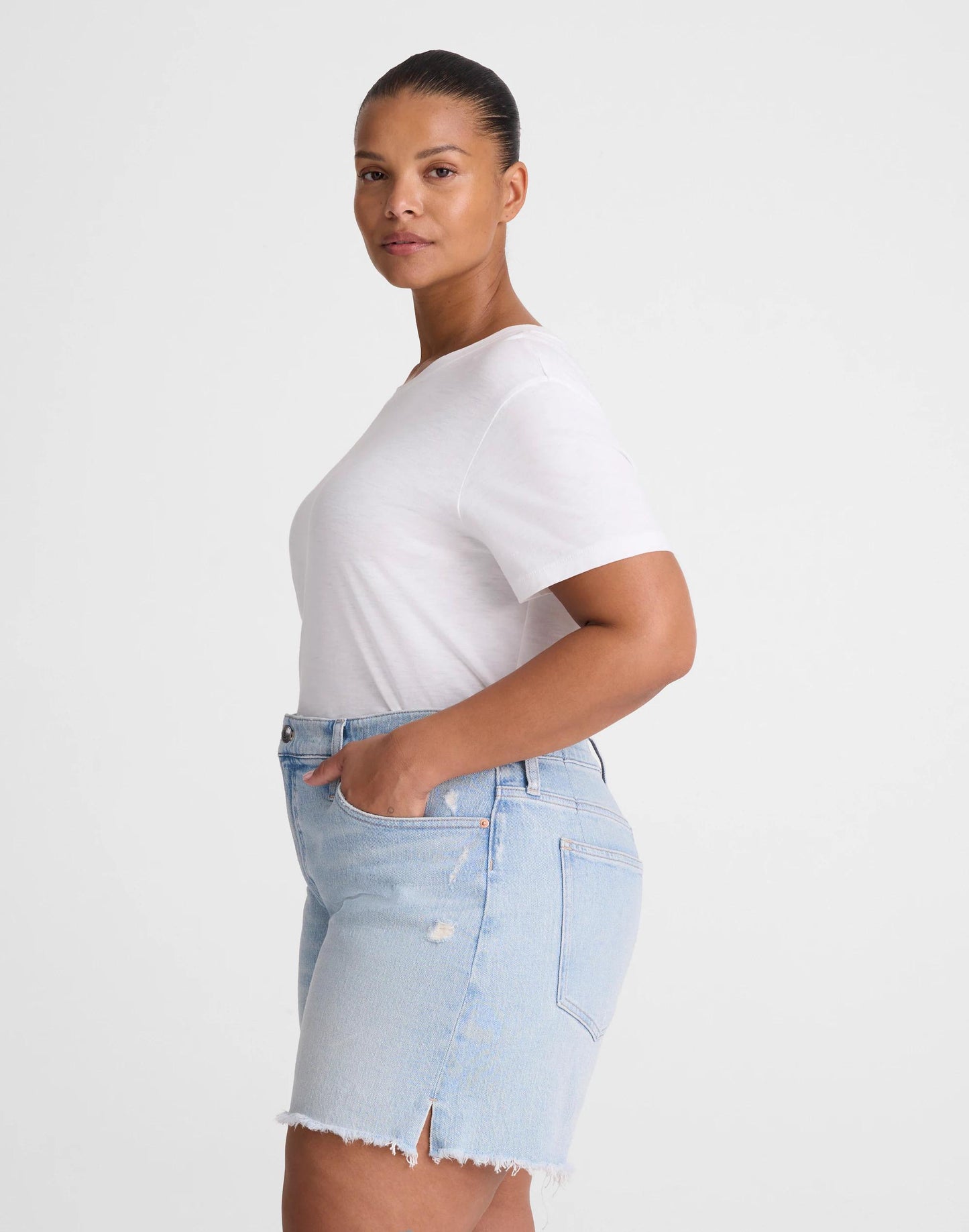 Madewell The Plus Perfect Vintage Mid-Length Short Foster Wash