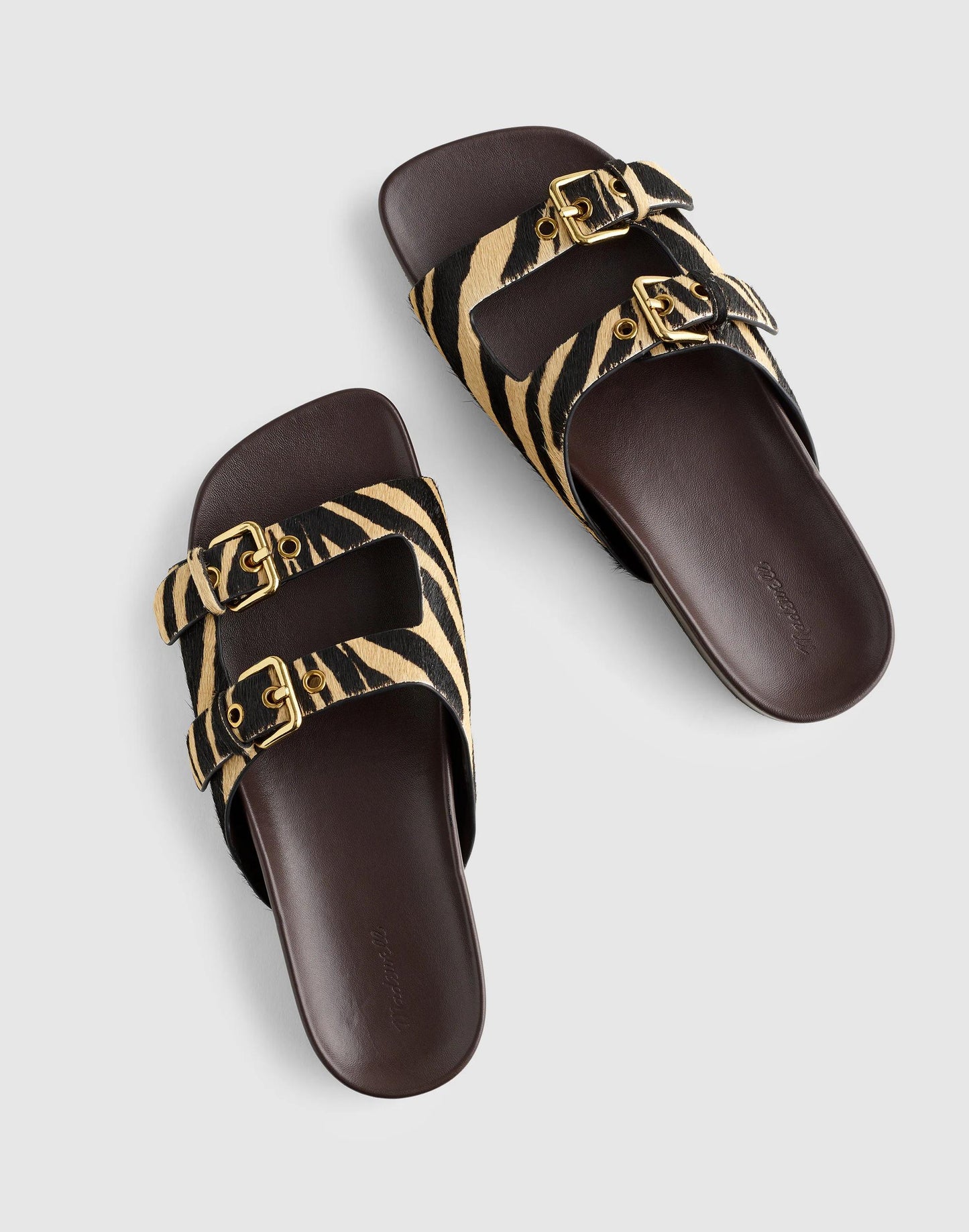 Madewell The Cambrea Double-Strap Sandal Espresso Bean Multi