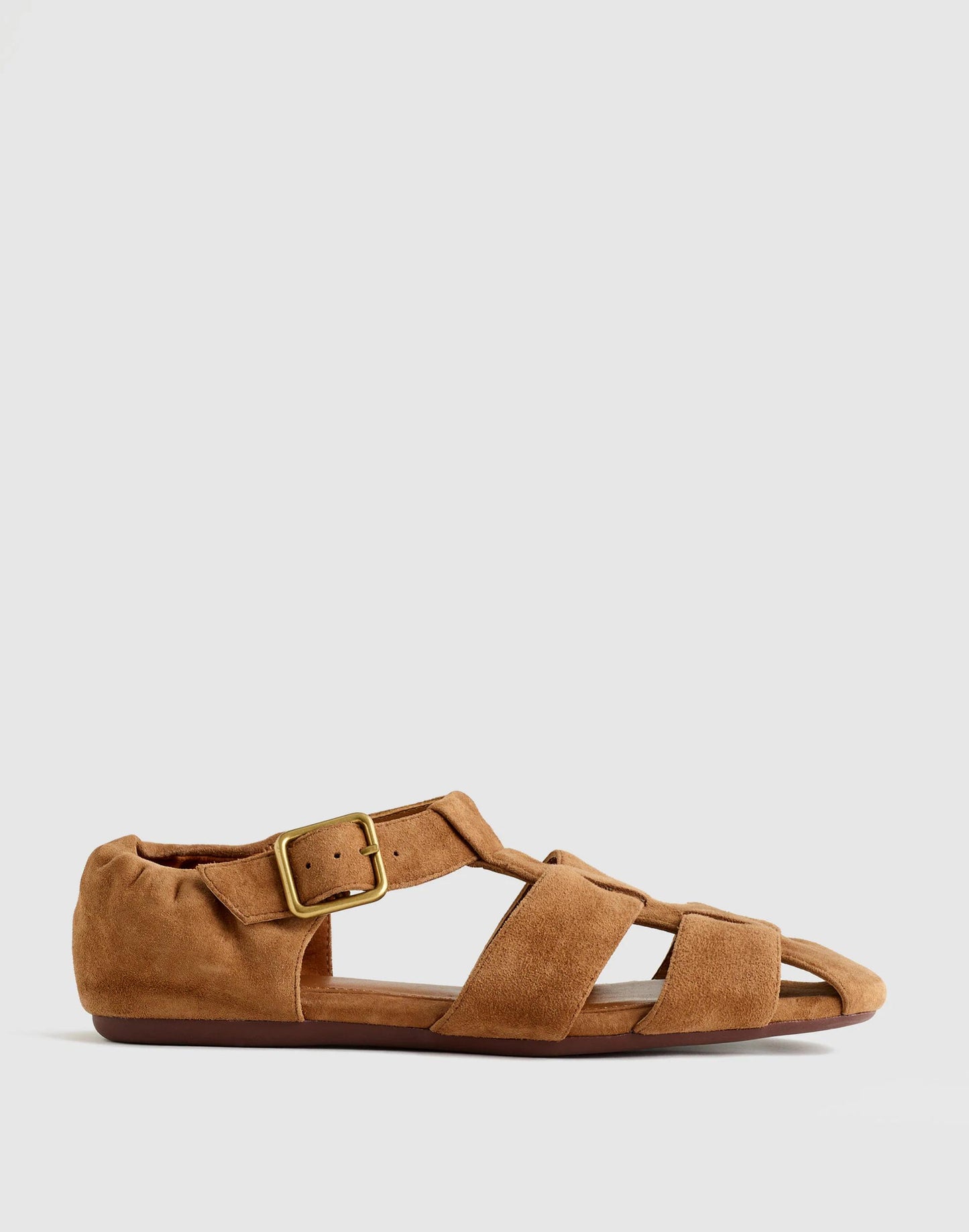 Madewell The Greta Fisherman Sandal Aged Cognac