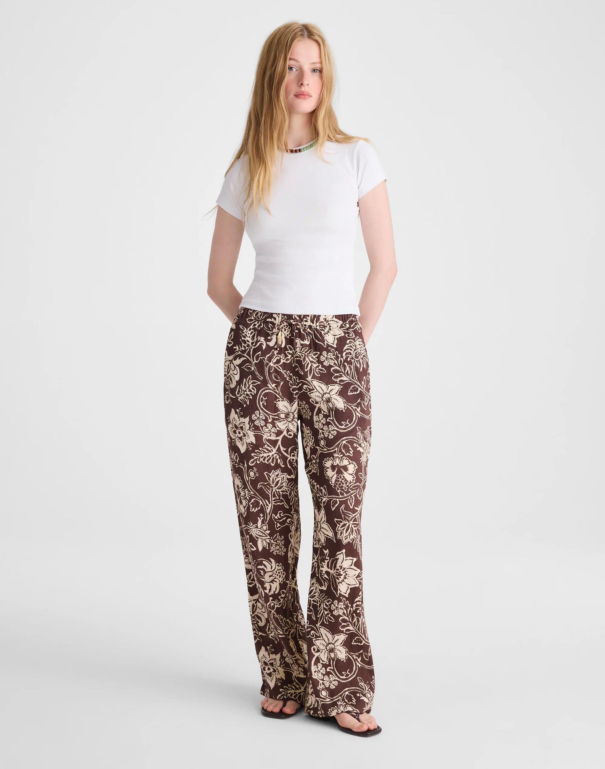 Madewell Pull-On Pants Dark Brown