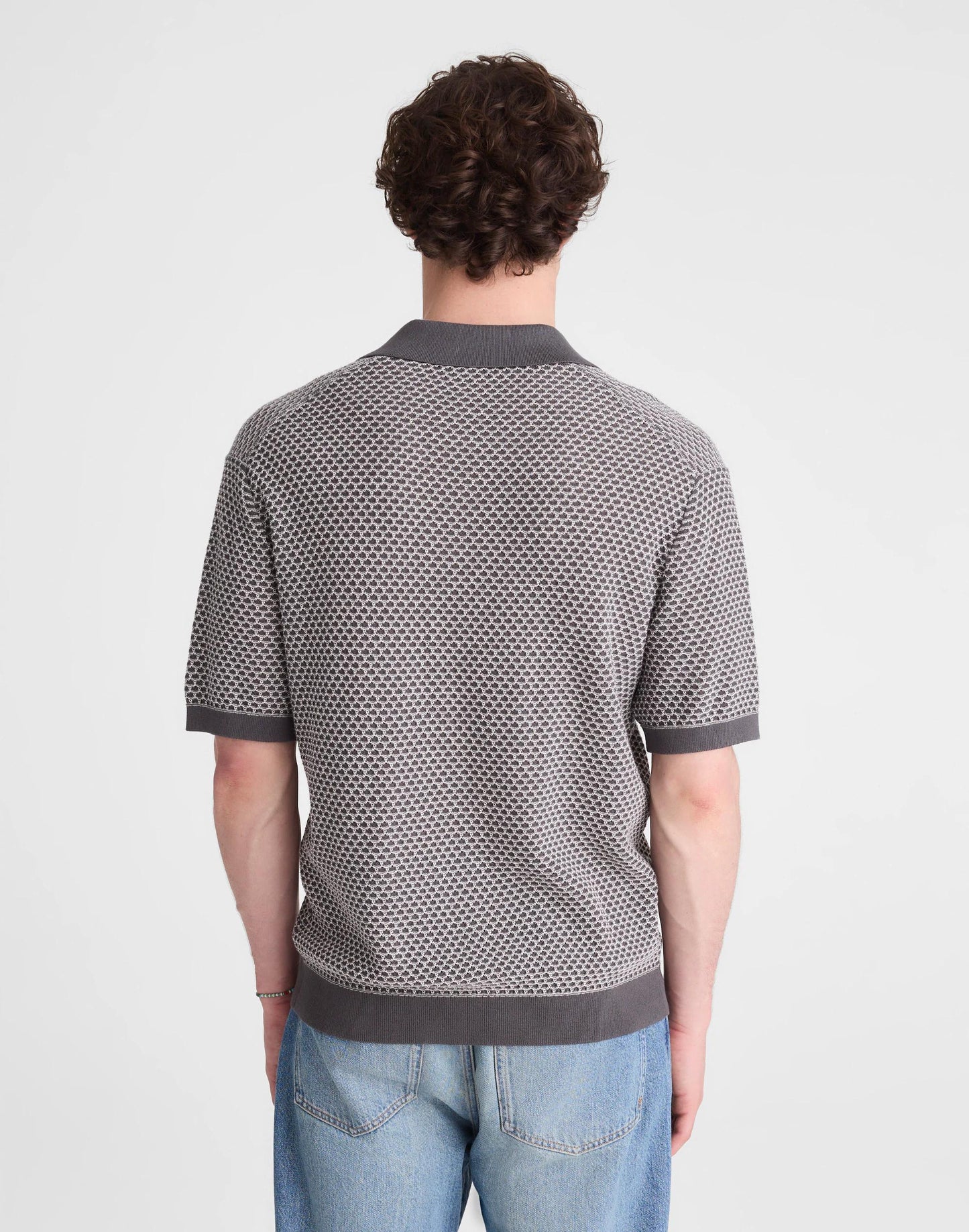 Madewell Johnny-Collar Sweater Polo Stormy Spruce