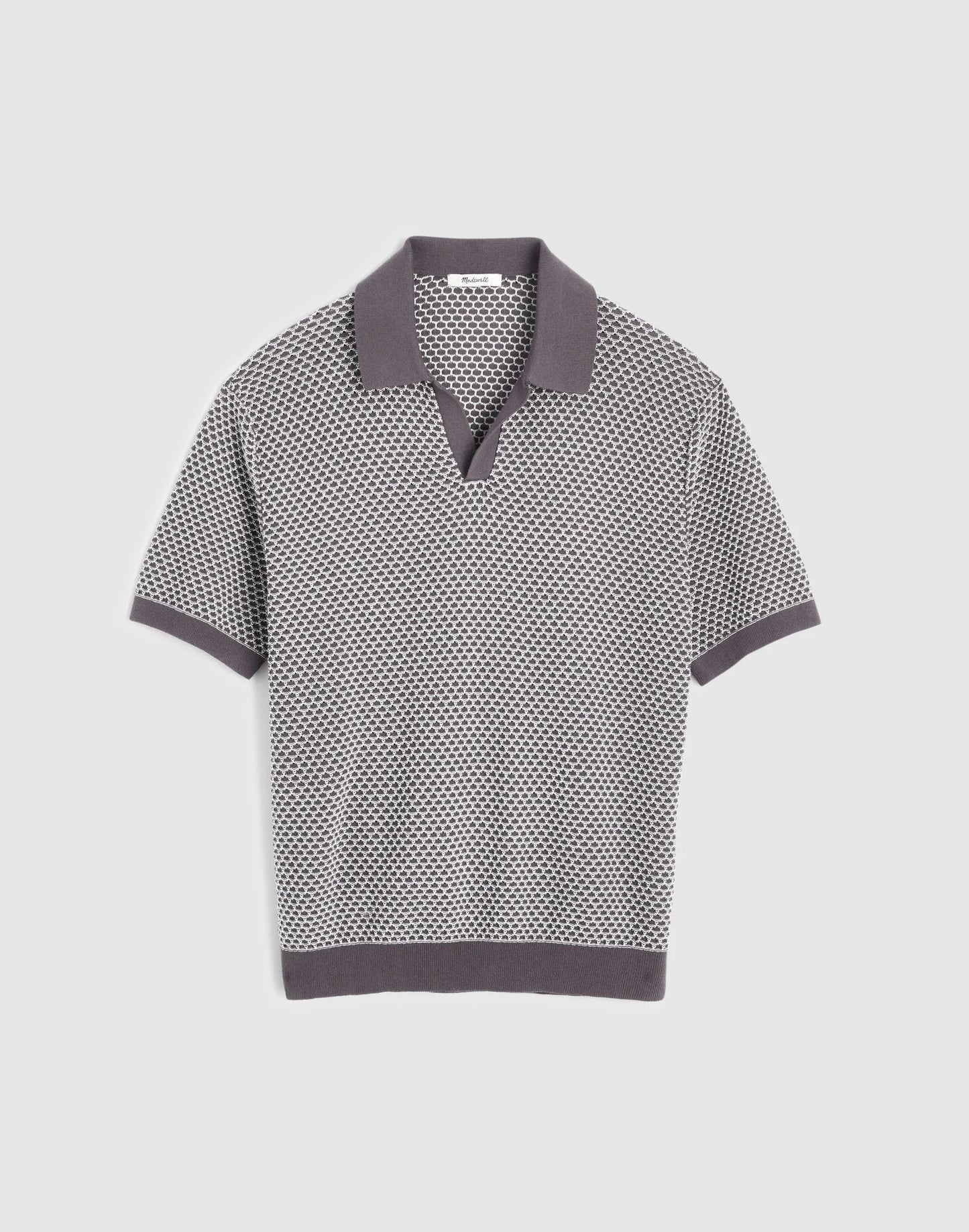 Madewell Johnny-Collar Sweater Polo Stormy Spruce