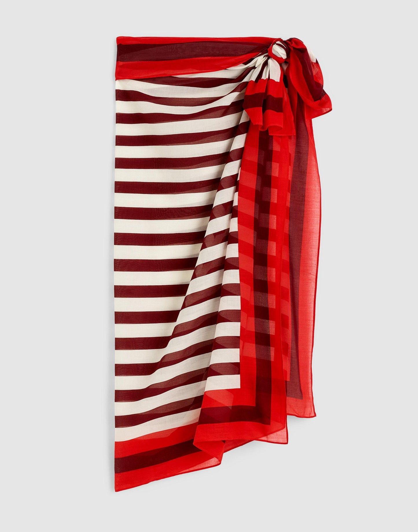 Madewell Striped Sarong Border Stripe Plum