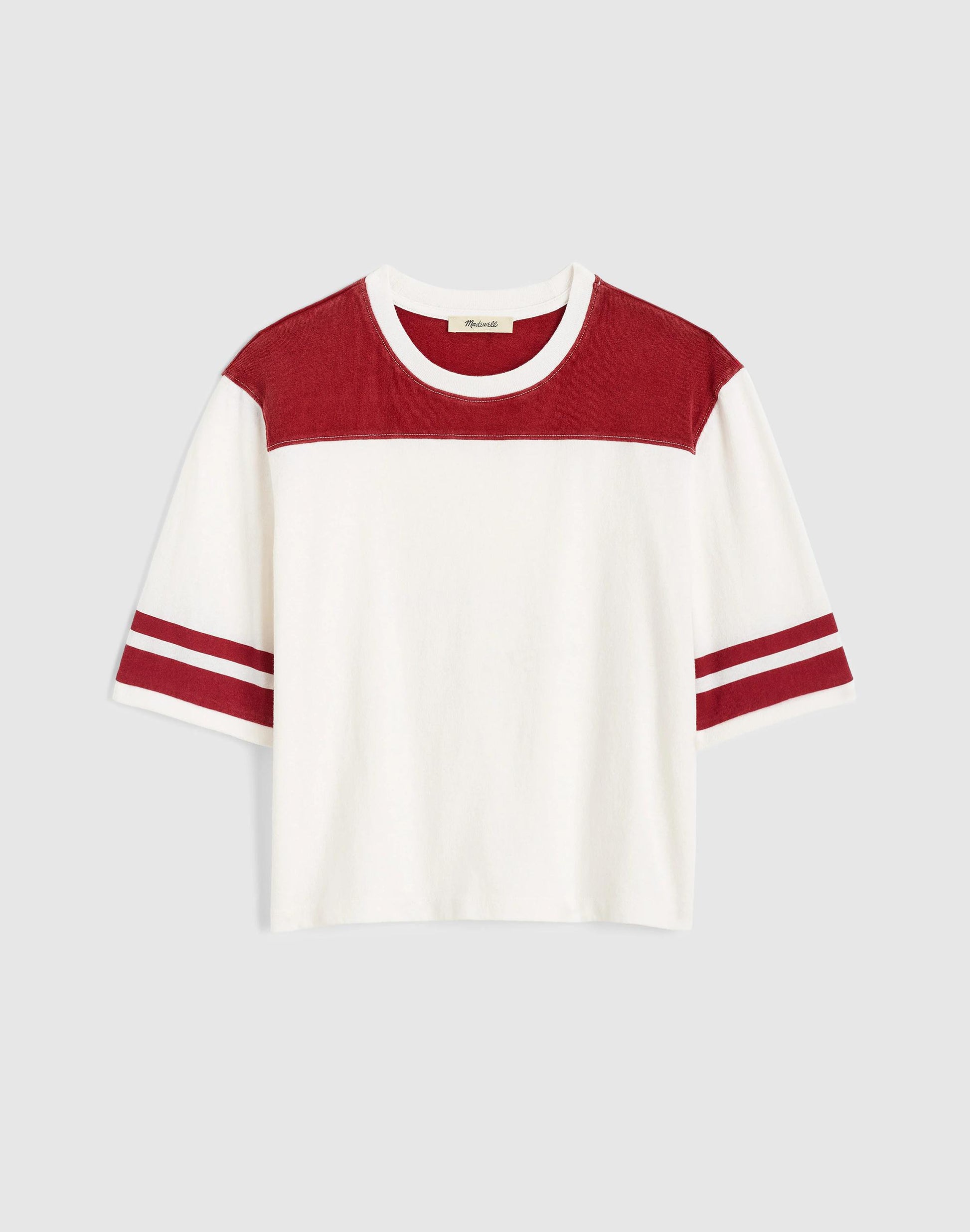 Madewell The Relaxed Varsity Tee in Vintage Jersey Varsity Red
