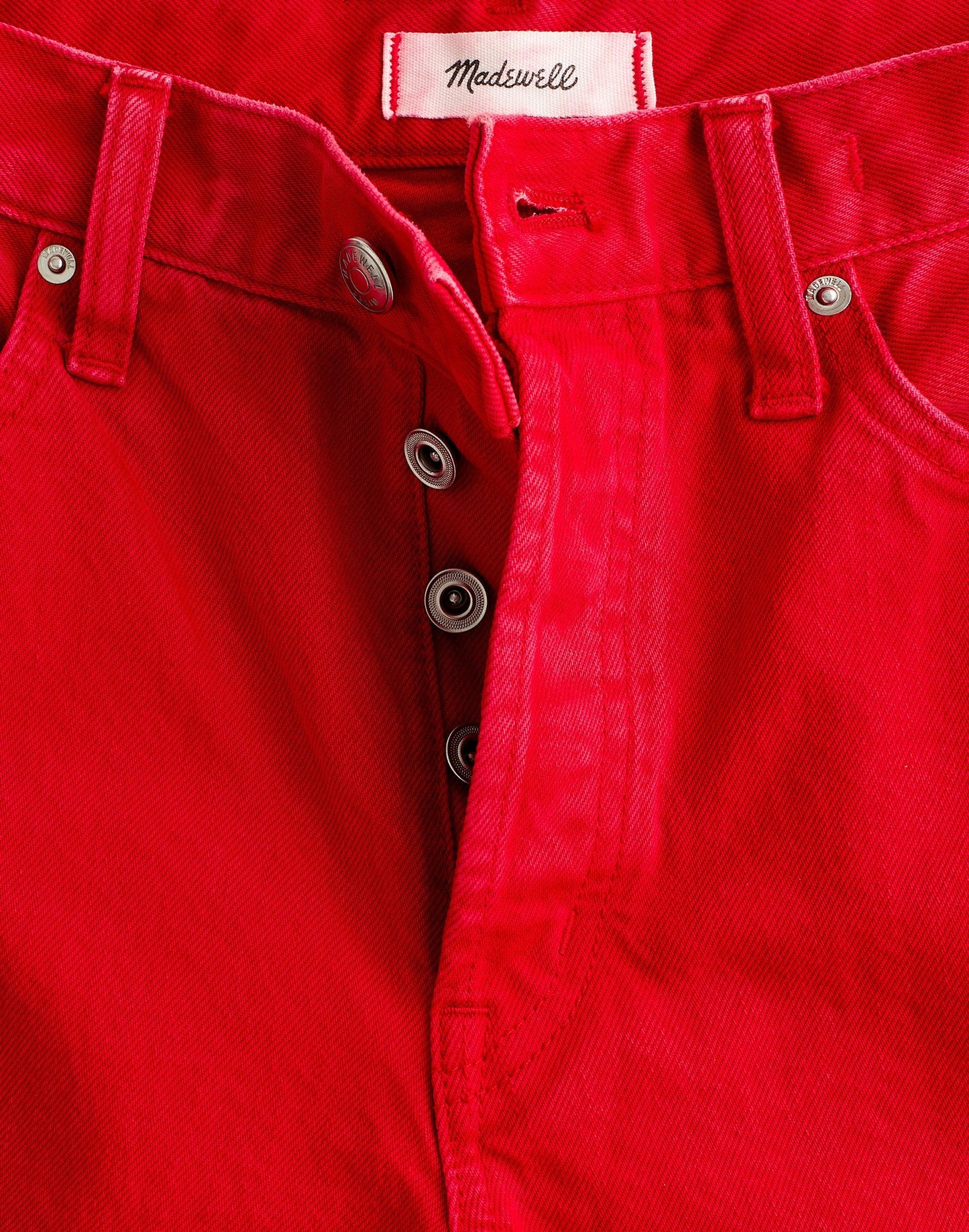 Madewell Low-Slung Baggy Crop Jean Varsity Red