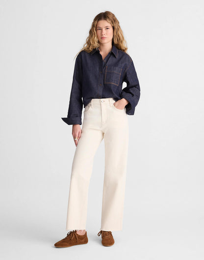 Madewell The Perfect Vintage Wide-Leg Crop Jean Vintage Canvas