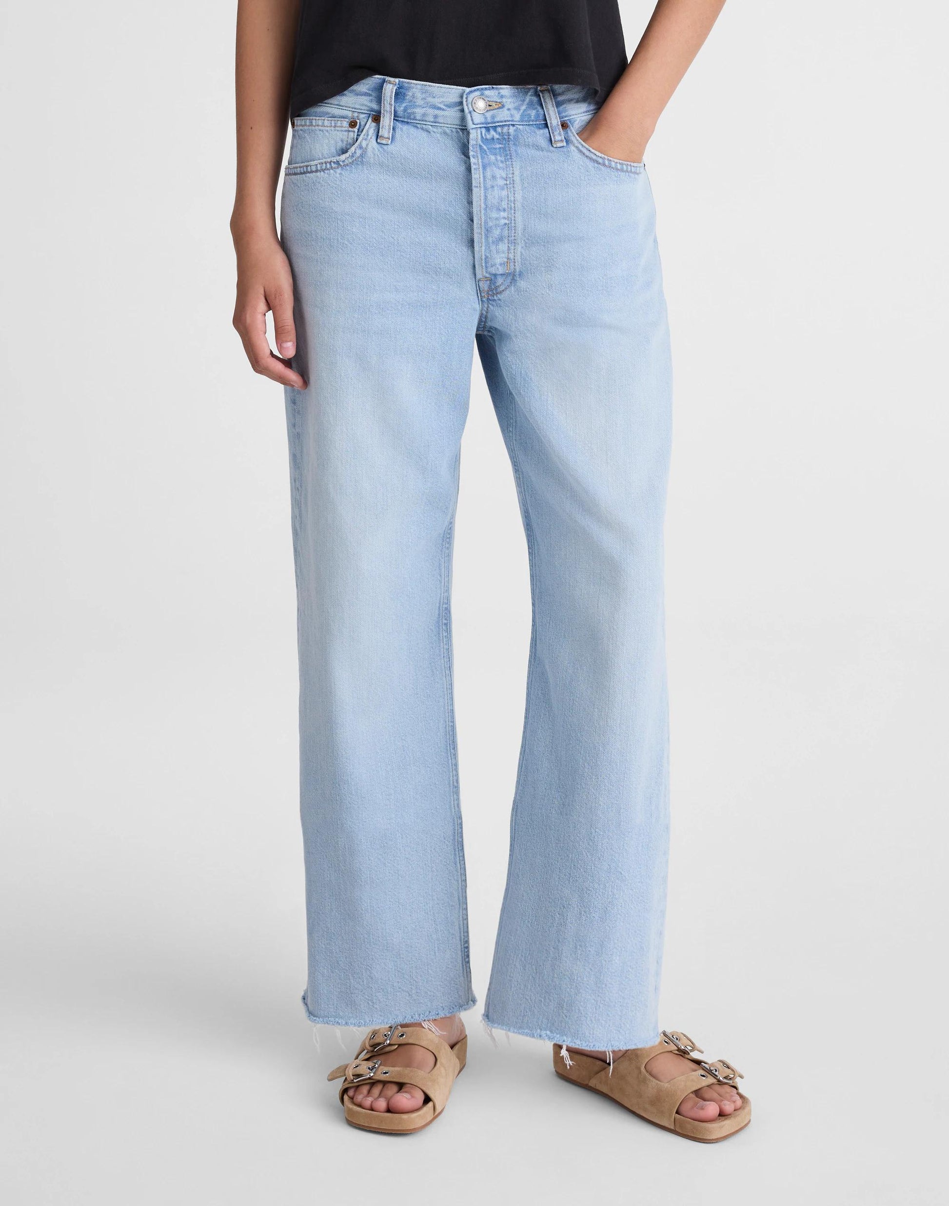 Madewell Low-Slung Baggy Crop Jean Foster Wash