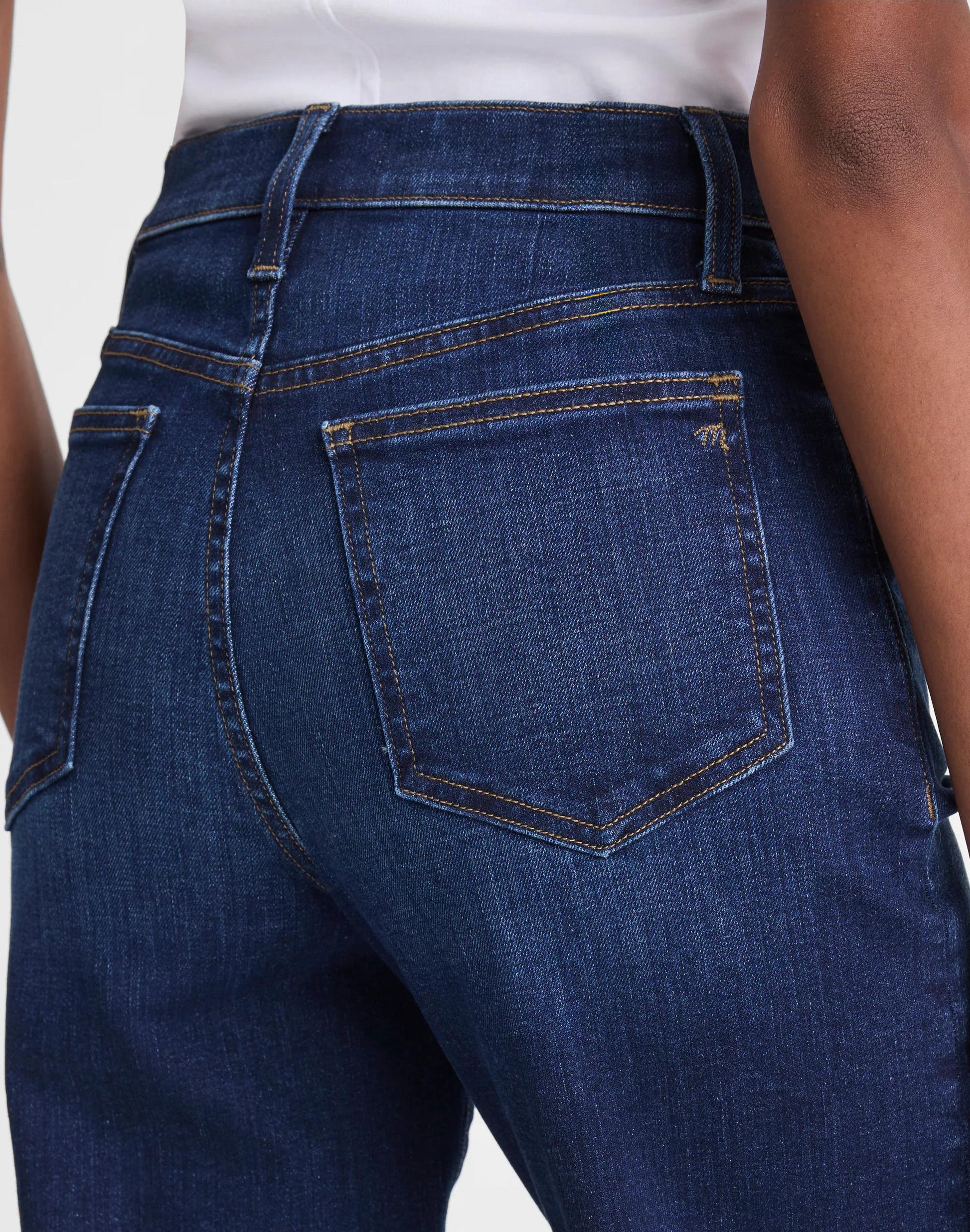 Madewell The Wide-Leg Jean in Super Stretch Denim Deep Ocean Wash