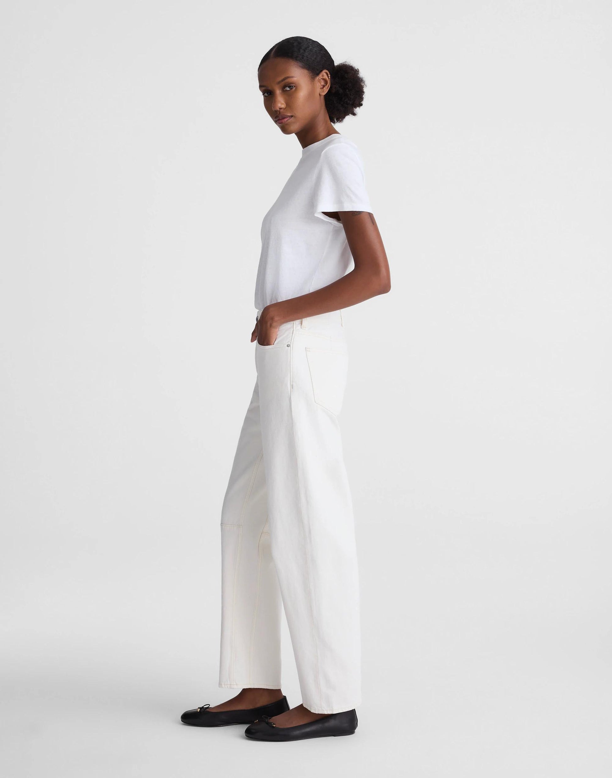 Madewell The Darted Barrel-Leg Jean Vintage Canvas