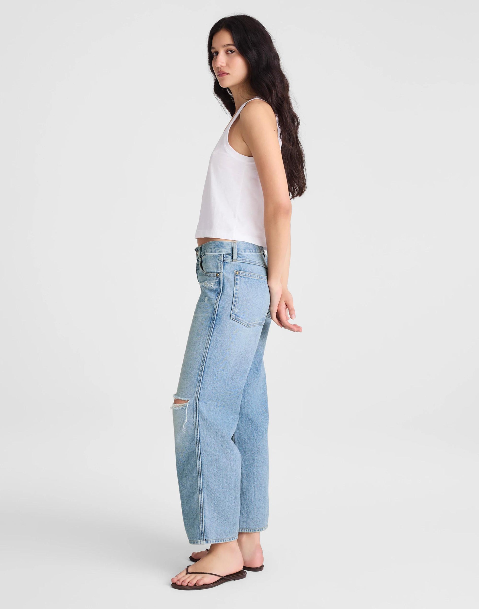 Madewell Low-Slung Baggy Crop Jean Larson Wash