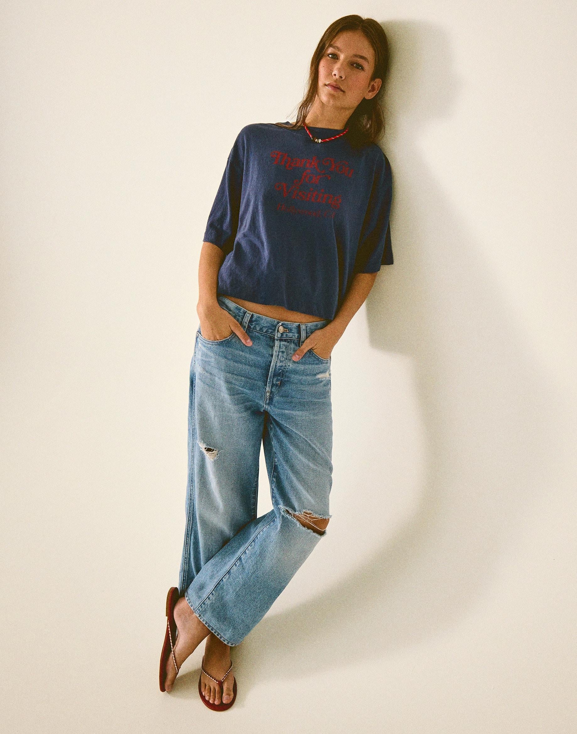Madewell Low-Slung Baggy Crop Jean Larson Wash