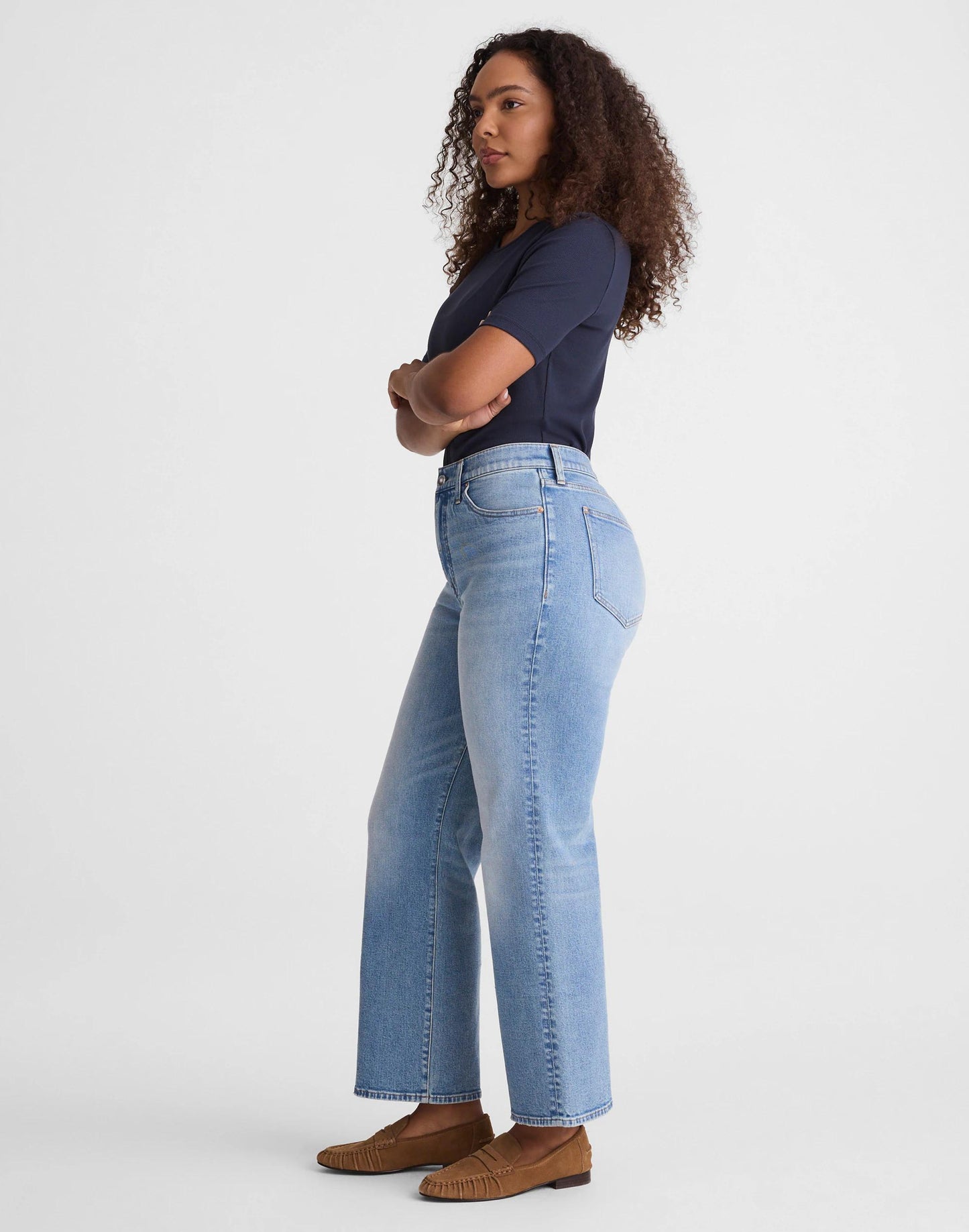 Madewell The Curvy Perfect Vintage Wide-Leg Crop Jean Raebrook Wash