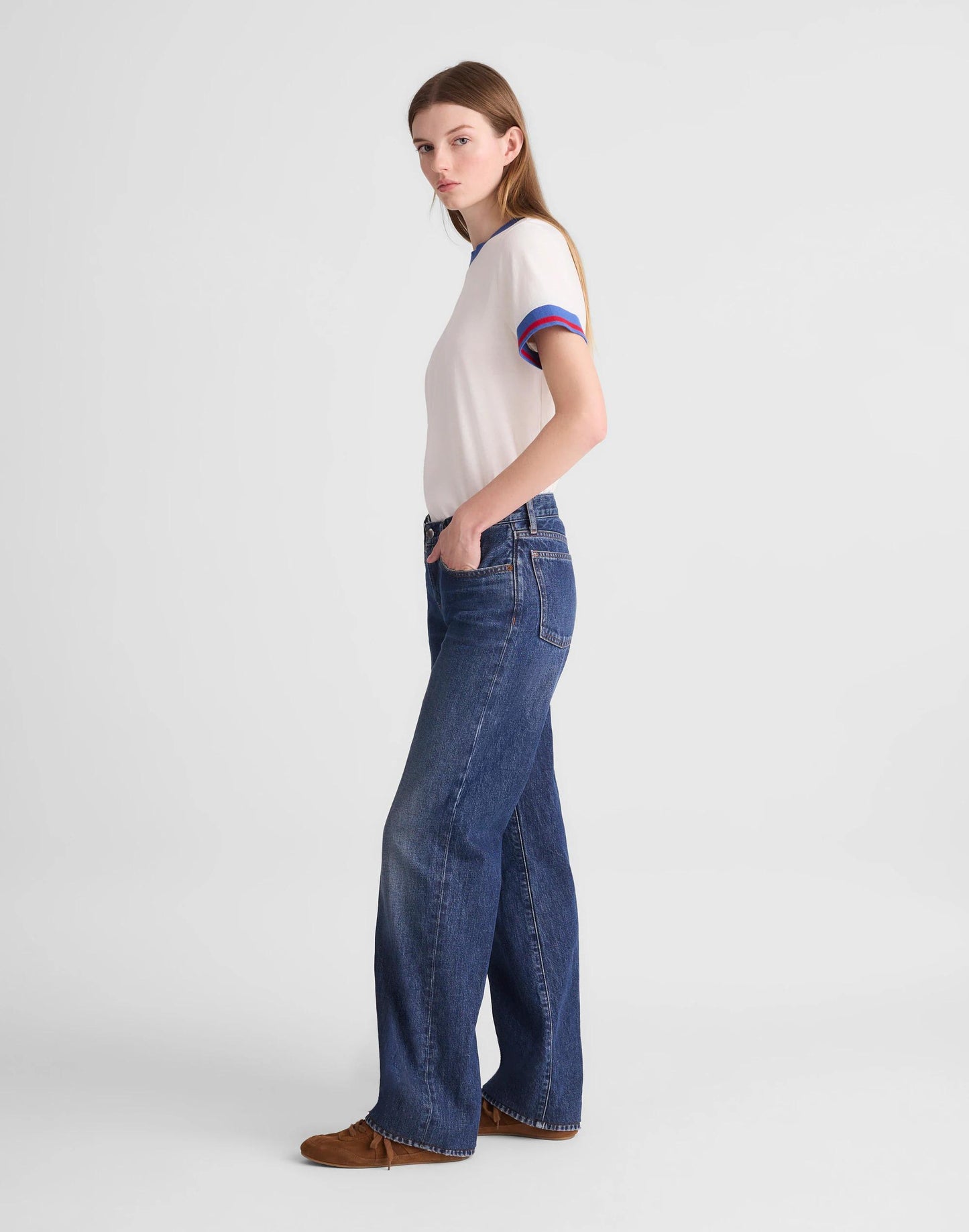 Madewell The Low-Rise Loose Jean Midnight Waters Wash