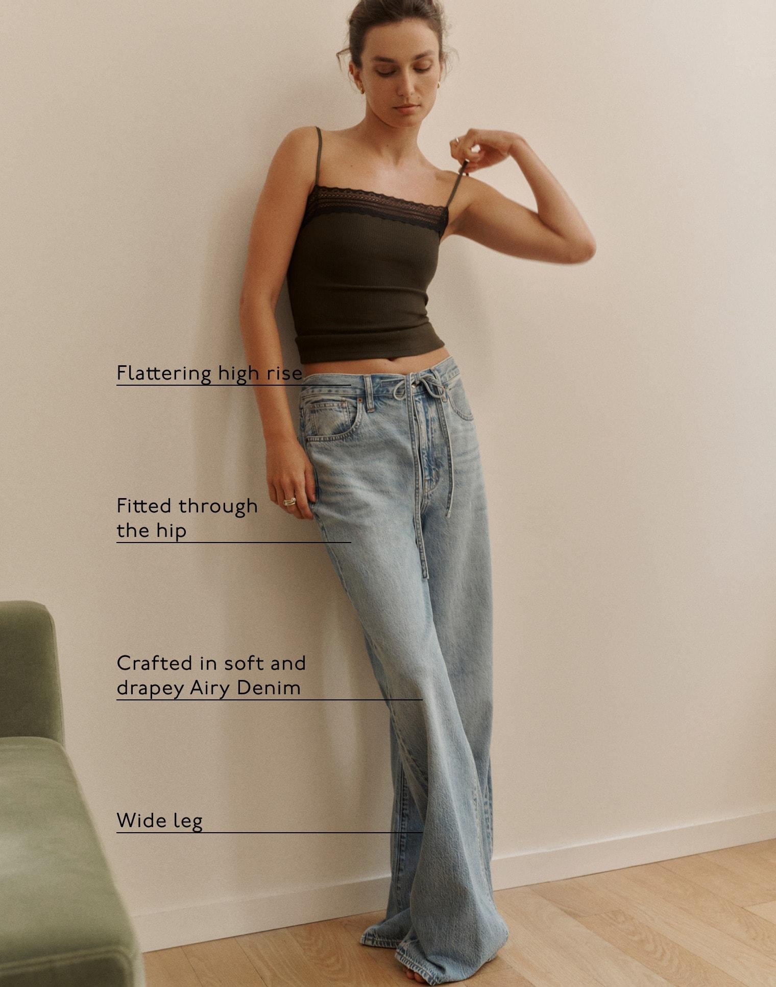 Madewell The Ultimate Wide-Leg Jean in Airy Denim Raebrook Wash
