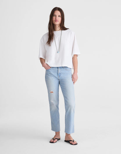 Madewell The Longline Straight Crop Jean Foster Wash