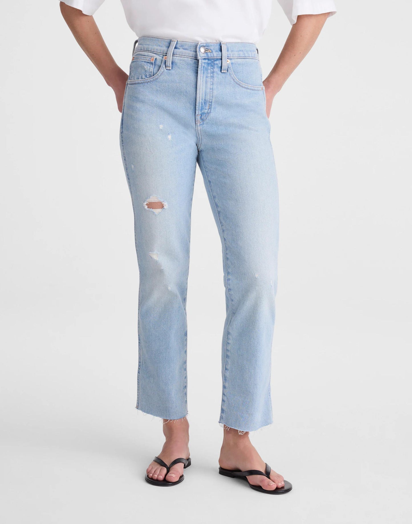 Madewell The Longline Straight Crop Jean Foster Wash