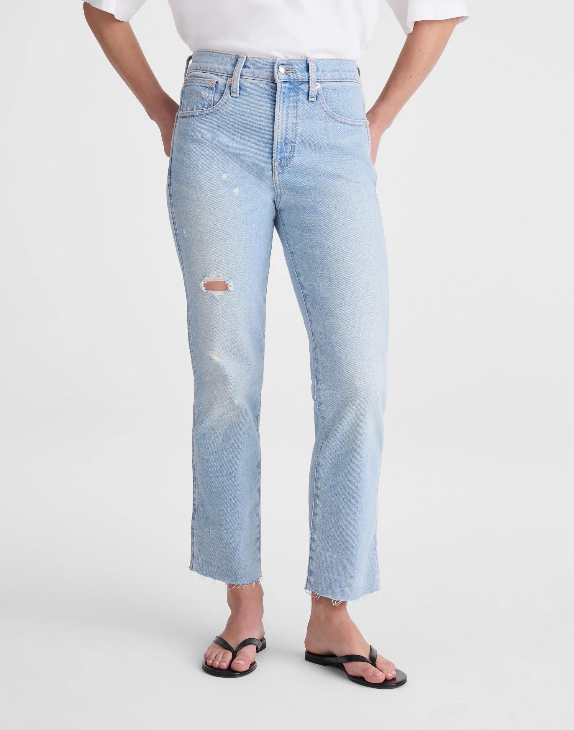 Madewell The Longline Straight Crop Jean Foster Wash