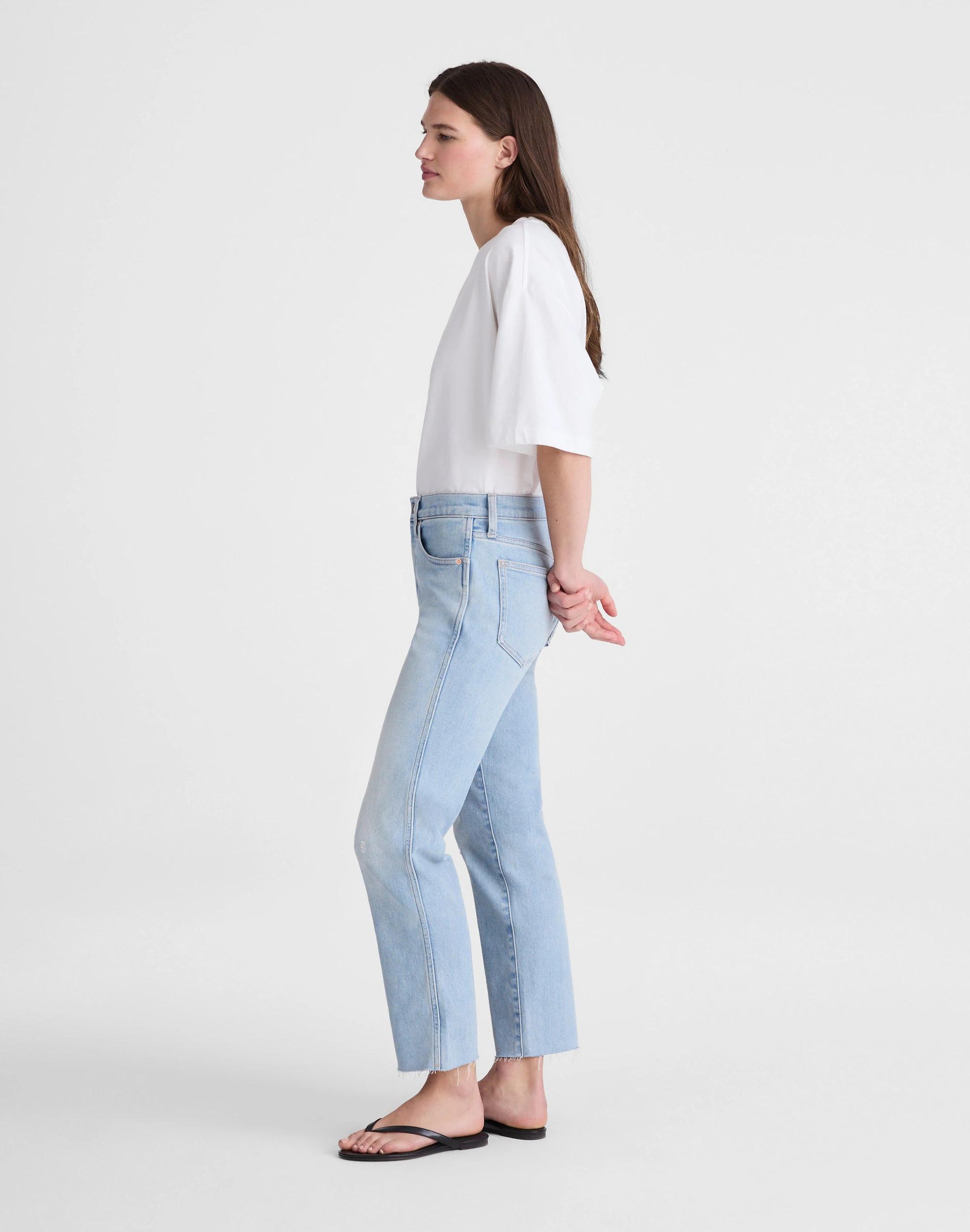 Madewell The Longline Straight Crop Jean Foster Wash