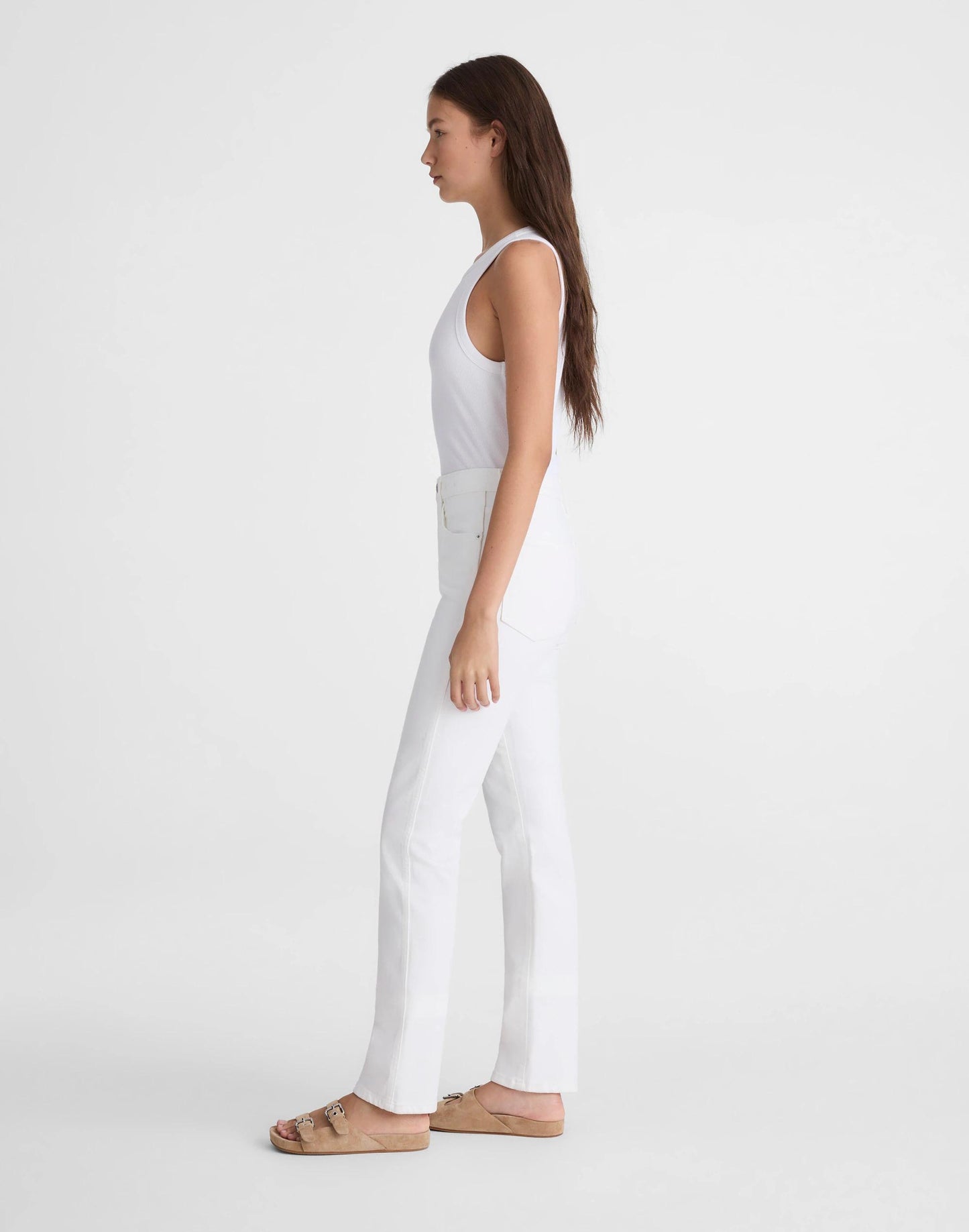 Madewell The Pencil Jean in Super Stretch Denim Tile White