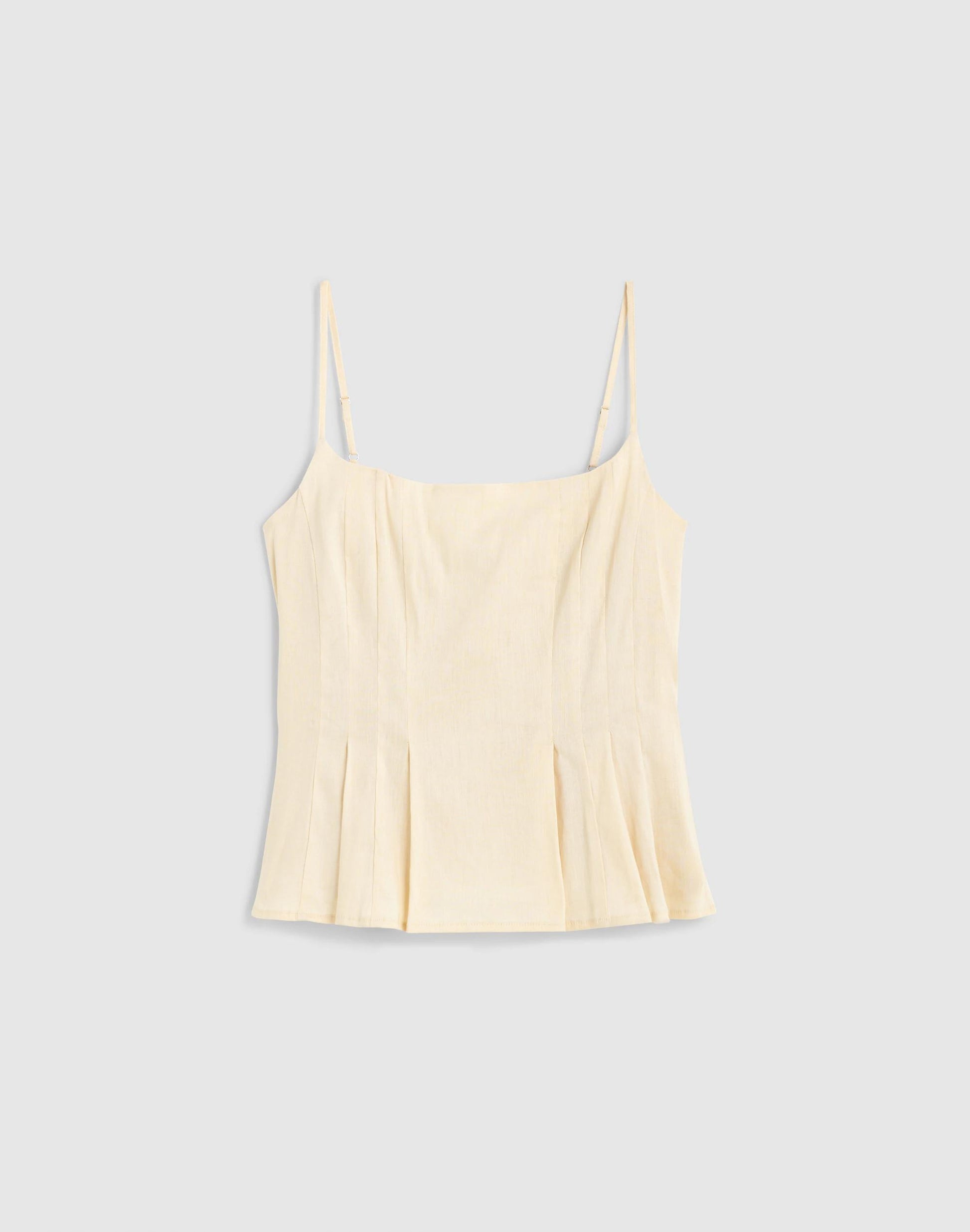 Madewell Darted Peplum Cami Top Vanilla