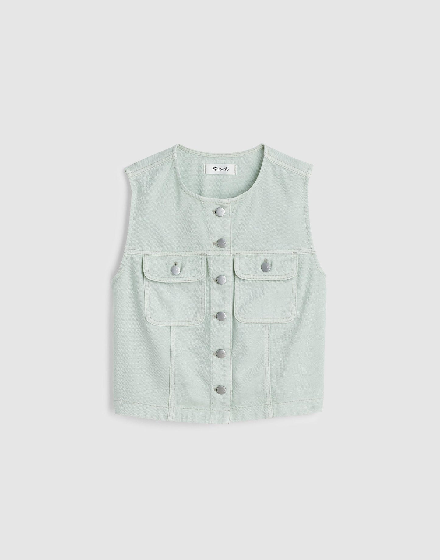 Madewell Madewell x Shopbop Airy Denim Crop Vest Storied Sea